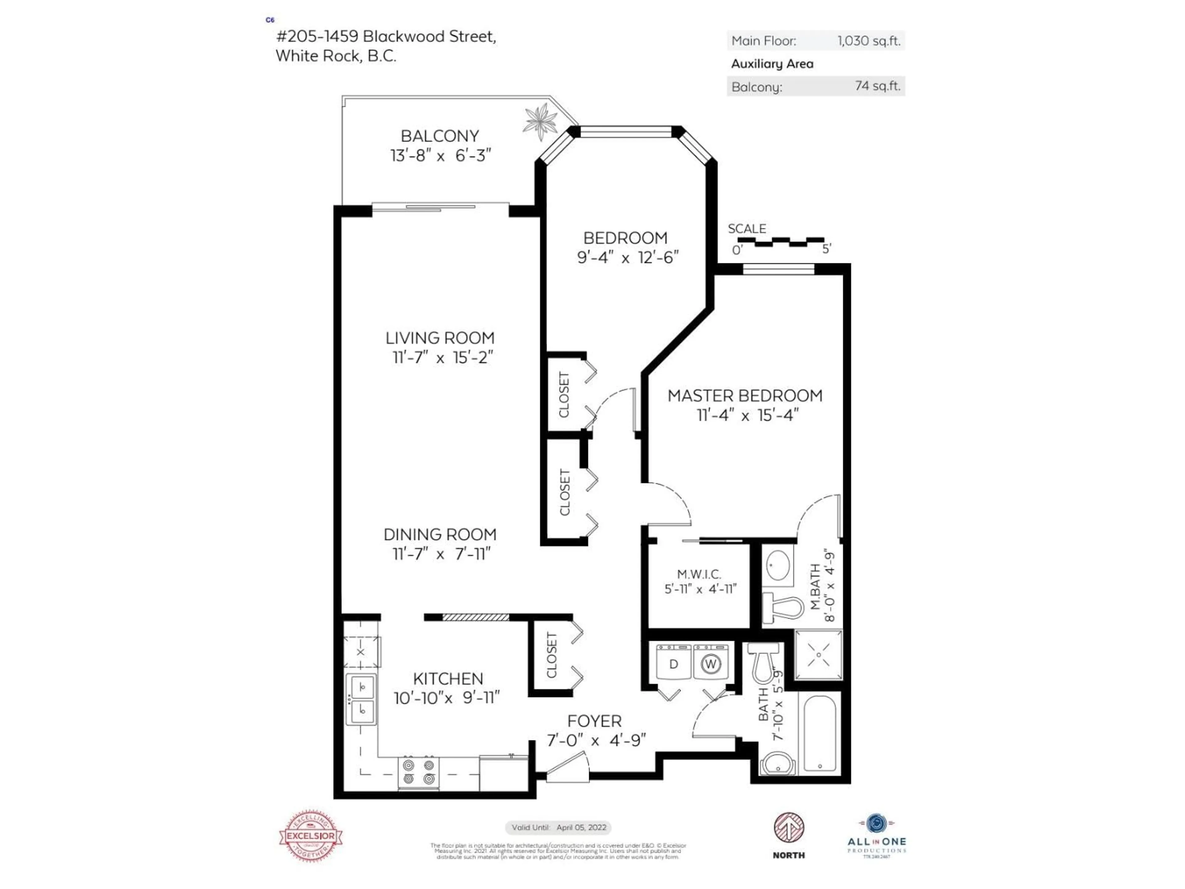 Floor plan for 205 - 1459 BLACKWOOD STREET, White Rock British Columbia V4B3V6