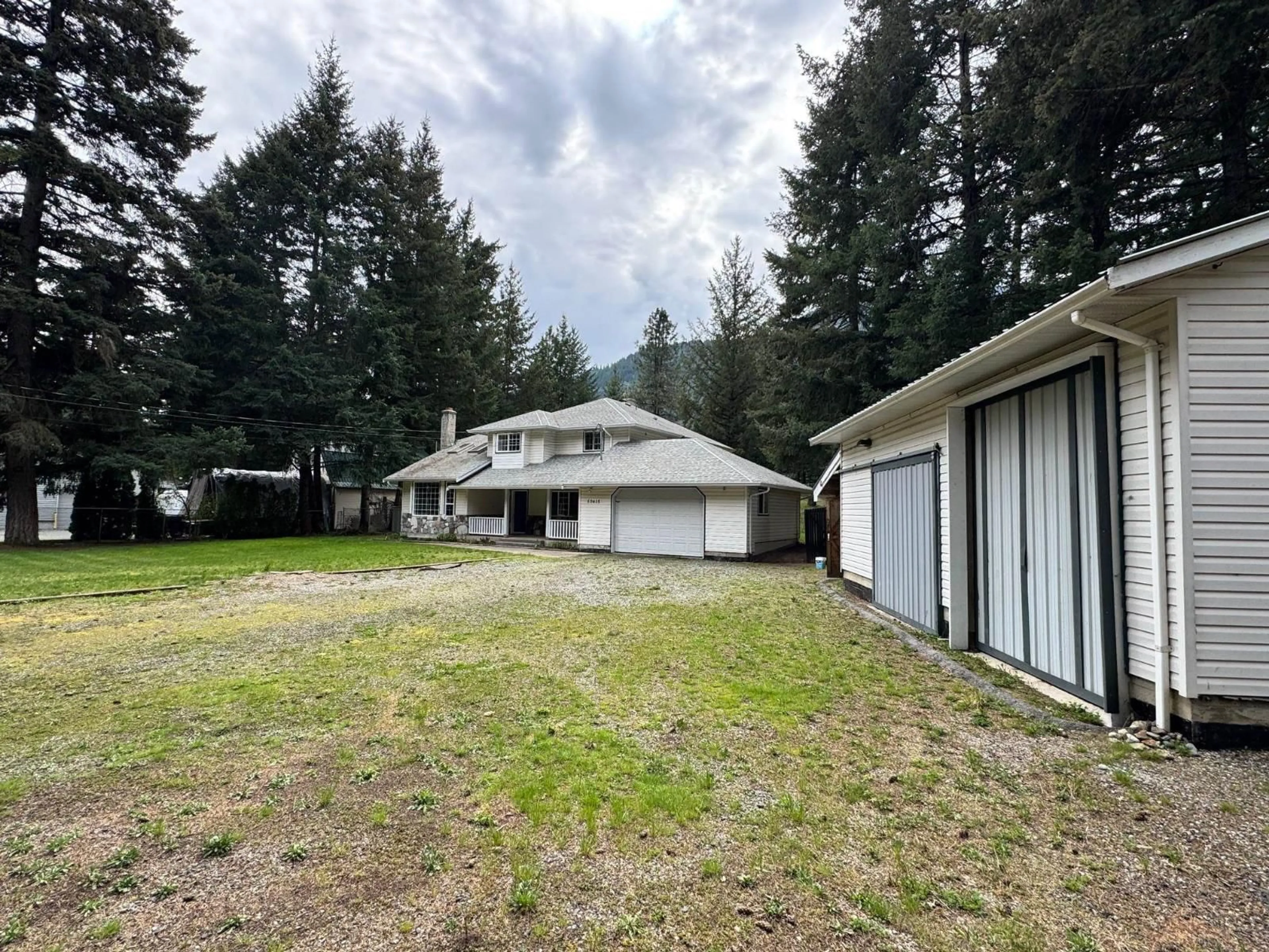 A pic from outside/outdoor area/front of a property/back of a property/a pic from drone, mountain view for 50615 SLANZI ROAD, Boston Bar / Lytton British Columbia V0K1C0