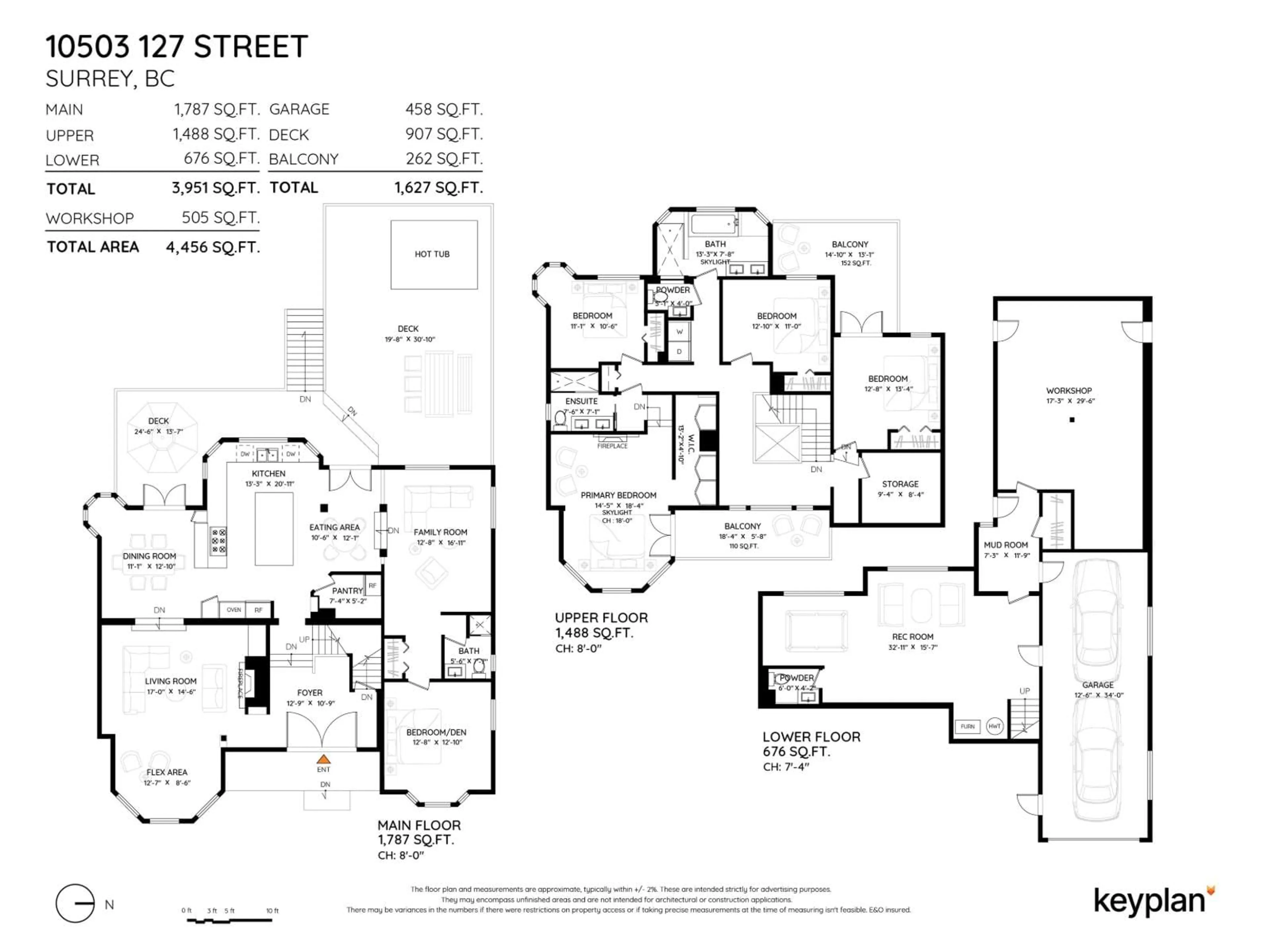 Floor plan for 10503 127 STREET, Surrey British Columbia V3V5K3
