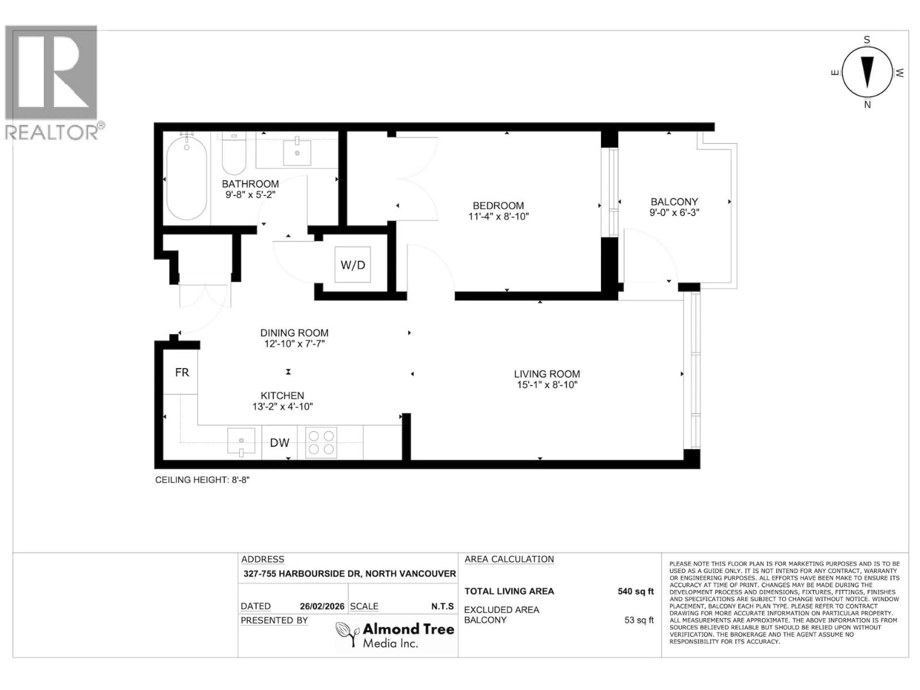 Floor plan for 755 HARBOURSIDE DRIVE, North Vancouver British Columbia V7P0G1