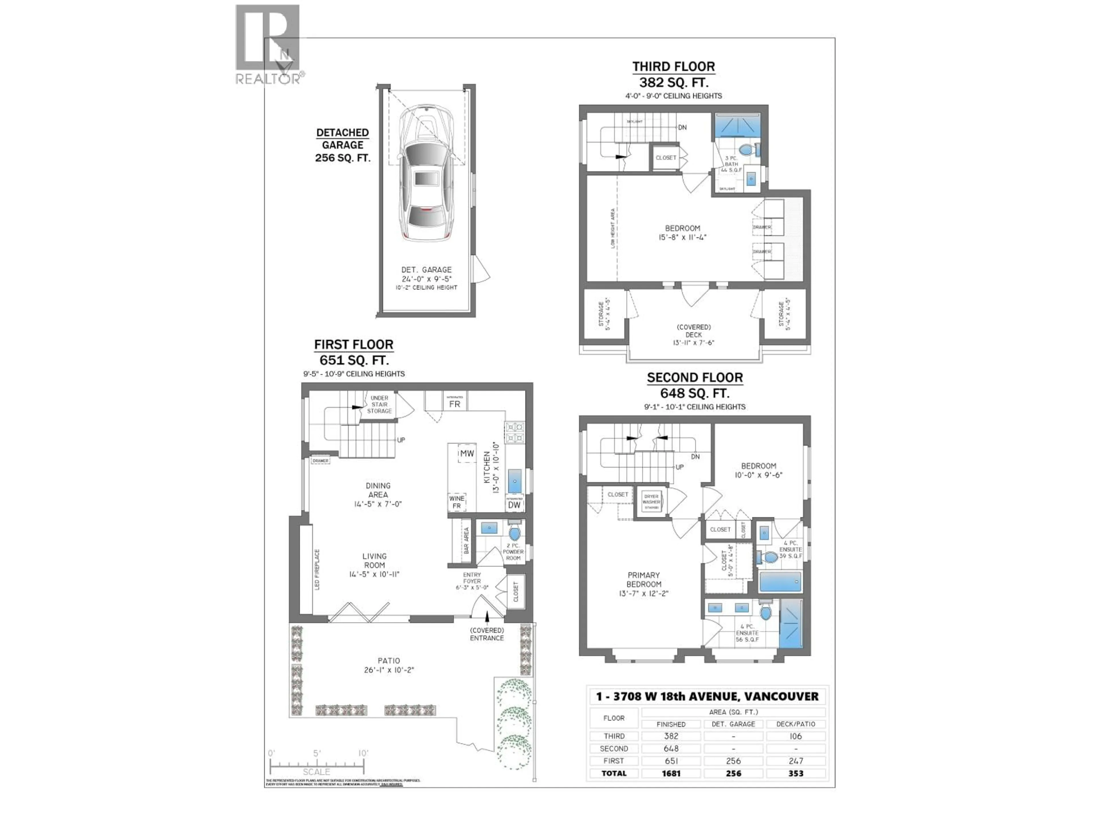 Floor plan for 1 - 3708 18TH AVENUE, Vancouver British Columbia V6S1B2