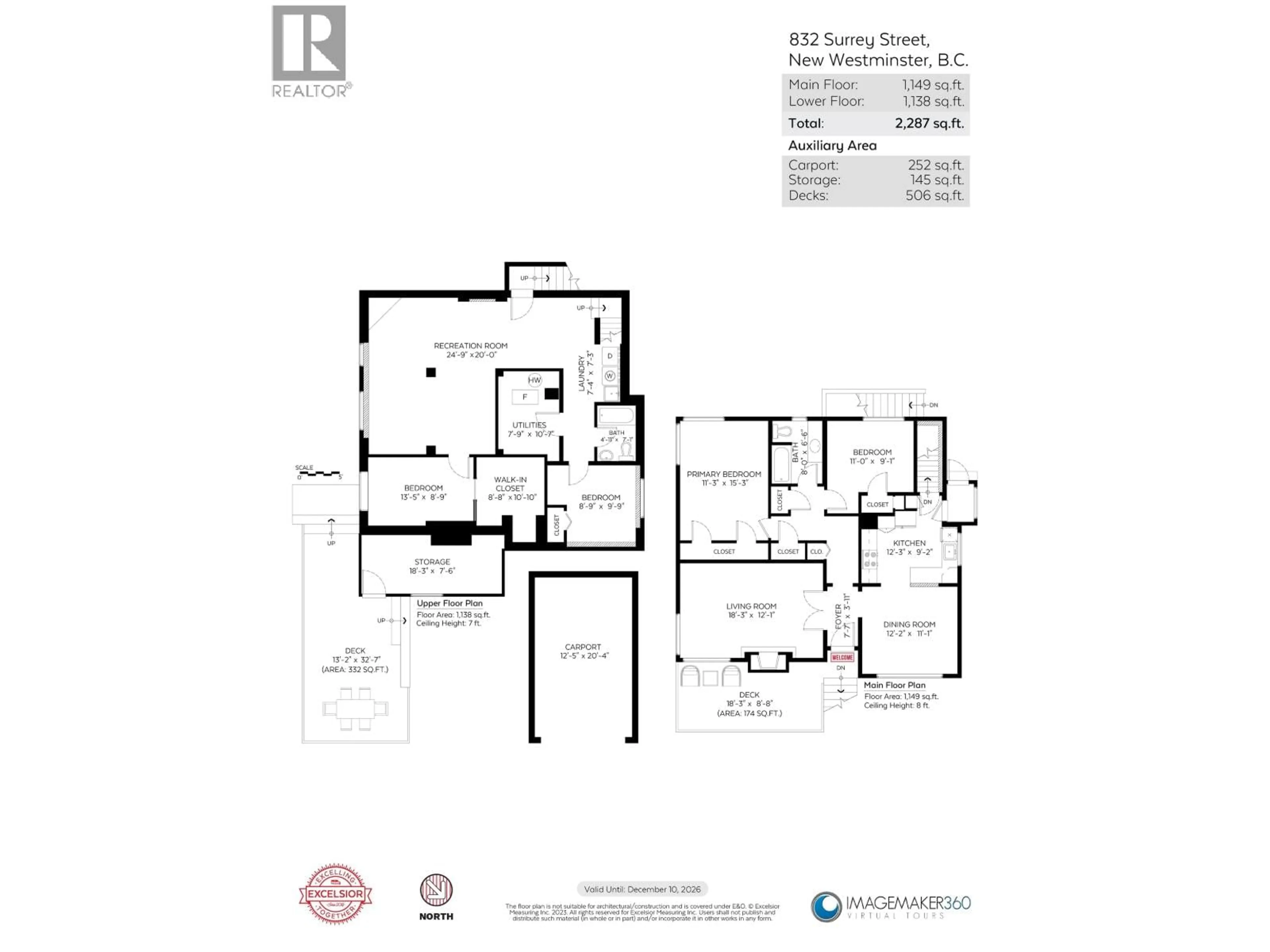 Floor plan for 832 SURREY STREET, New Westminster British Columbia V3L4W2