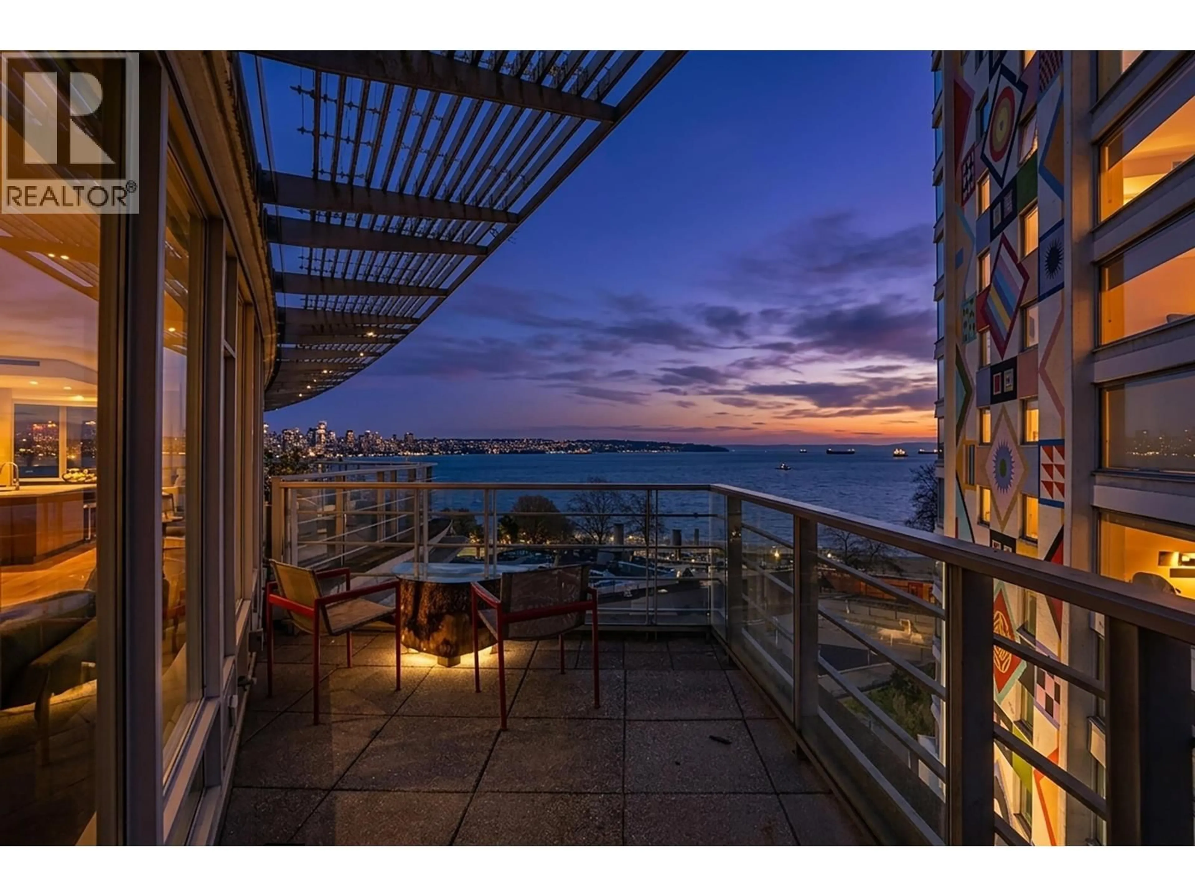 Patio, water/lake/river/ocean view for 701 - 1762 DAVIE STREET, Vancouver British Columbia V6G1W2