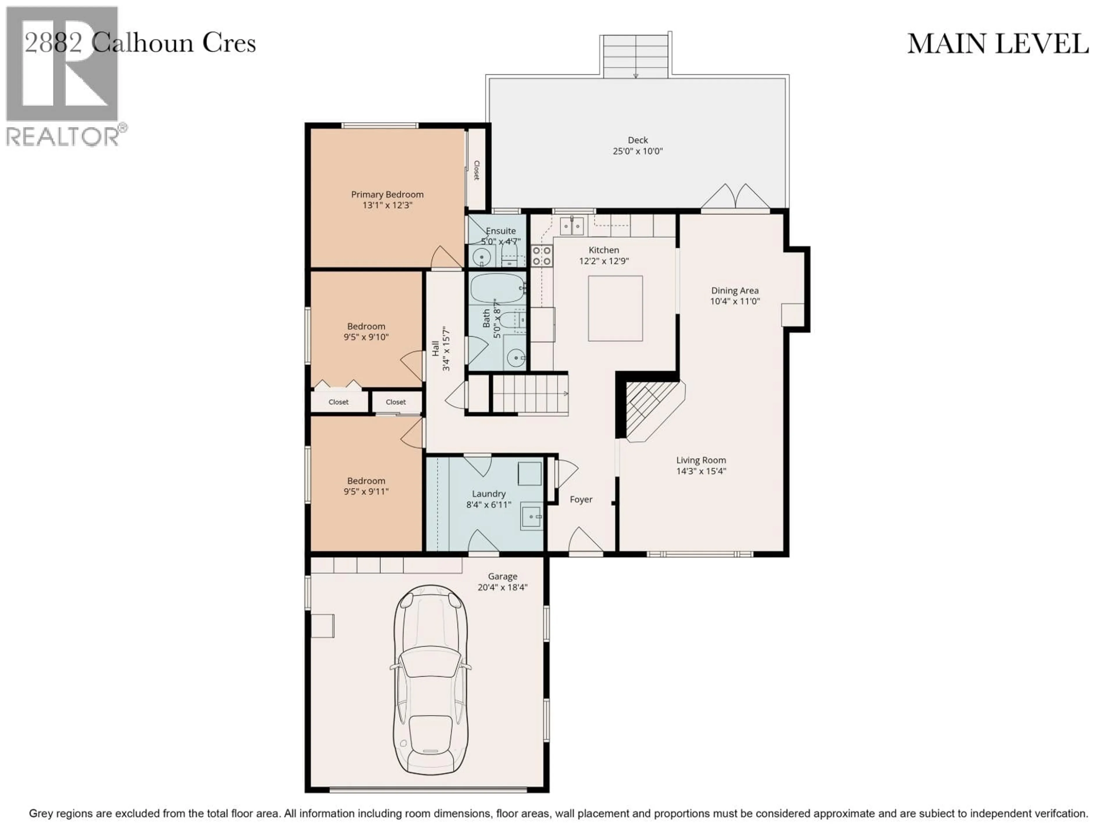 Floor plan for 2882 CALHOUN CRESCENT, Prince George British Columbia V2N5J9