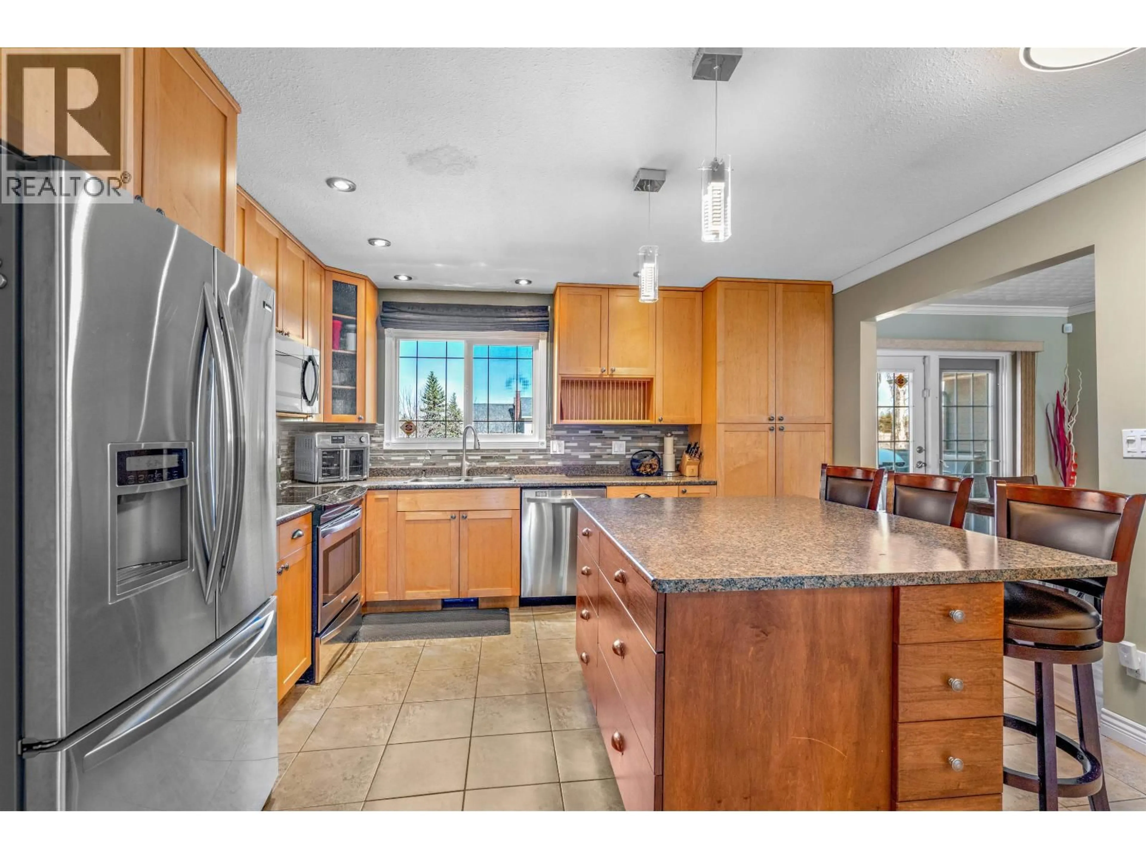 Open concept kitchen, ceramic/tile floor for 2882 CALHOUN CRESCENT, Prince George British Columbia V2N5J9