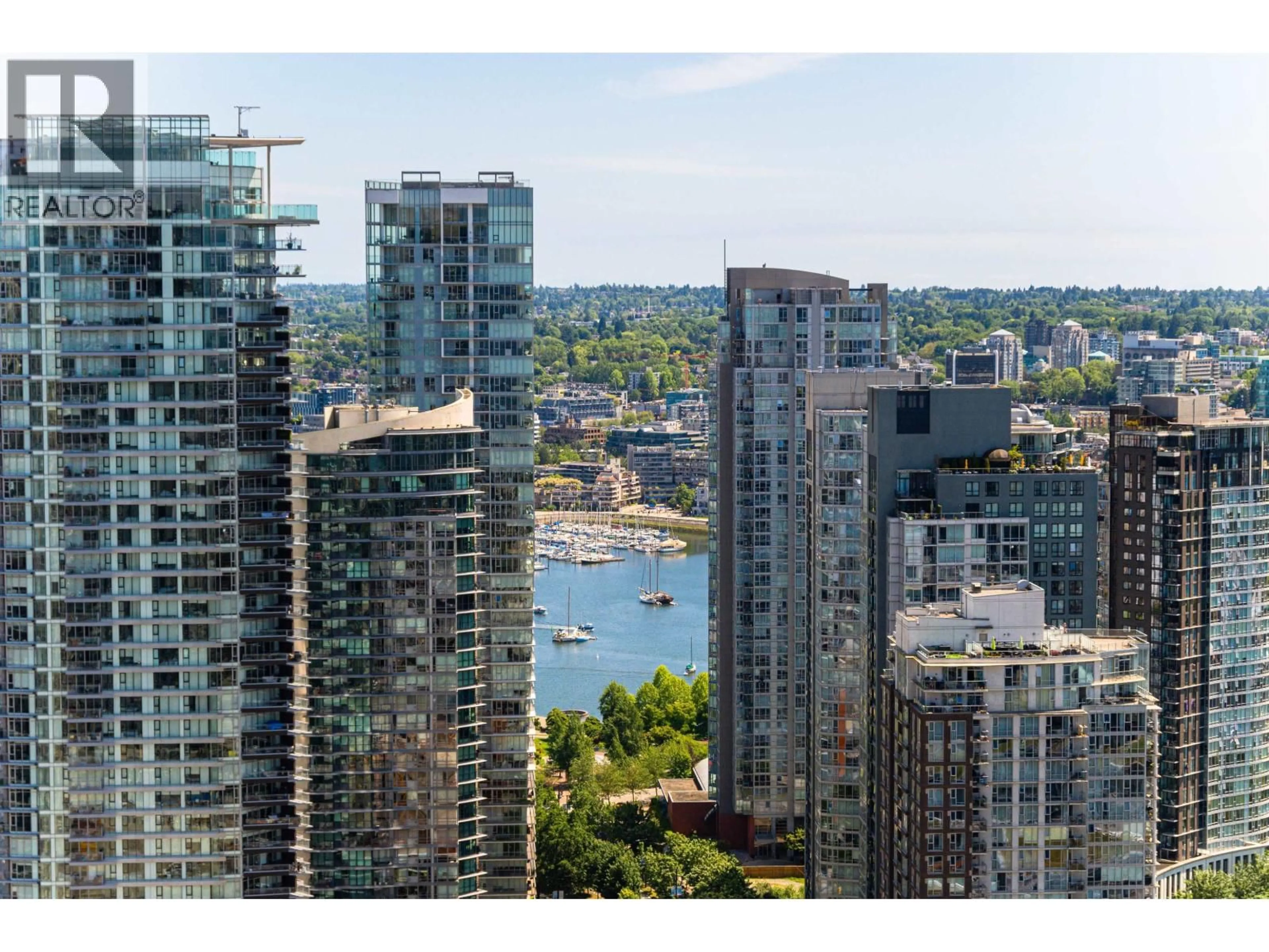 A pic from outside/outdoor area/front of a property/back of a property/a pic from drone, city buildings view from balcony for 3501 - 889 PACIFIC STREET, Vancouver British Columbia V6Z1C3
