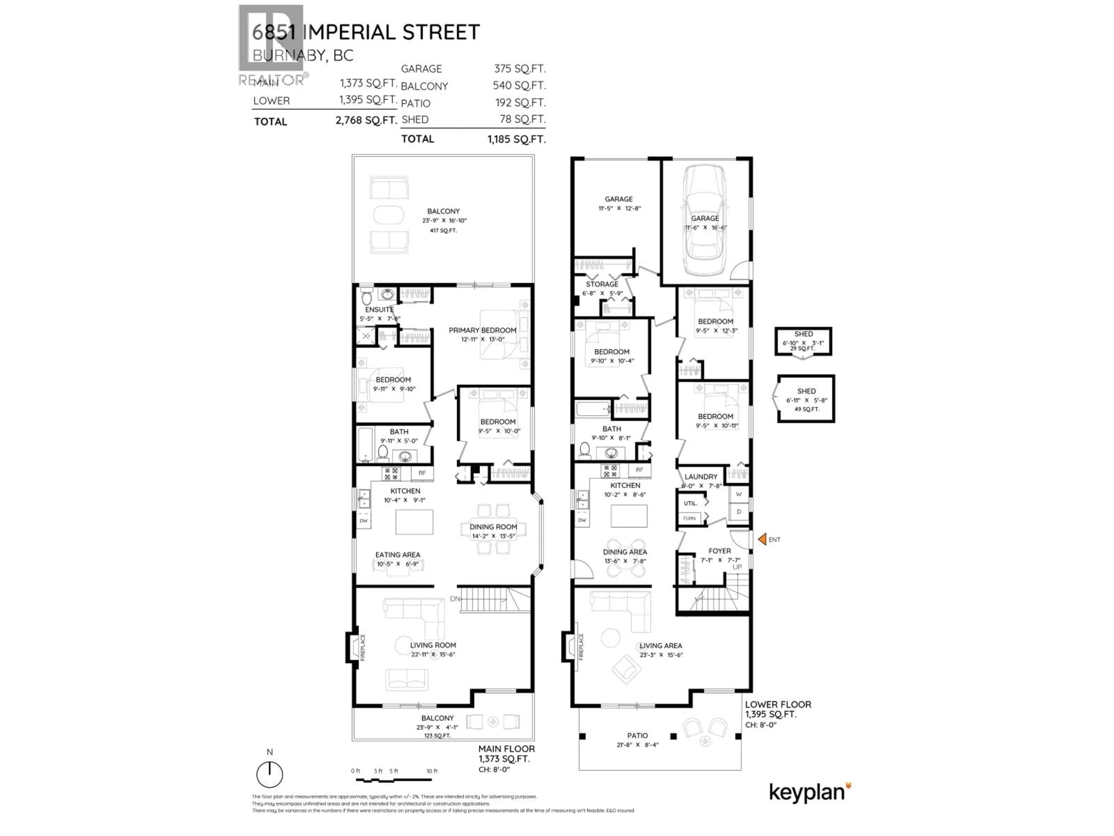 Floor plan for 6851 IMPERIAL STREET, Burnaby British Columbia V5E1N4