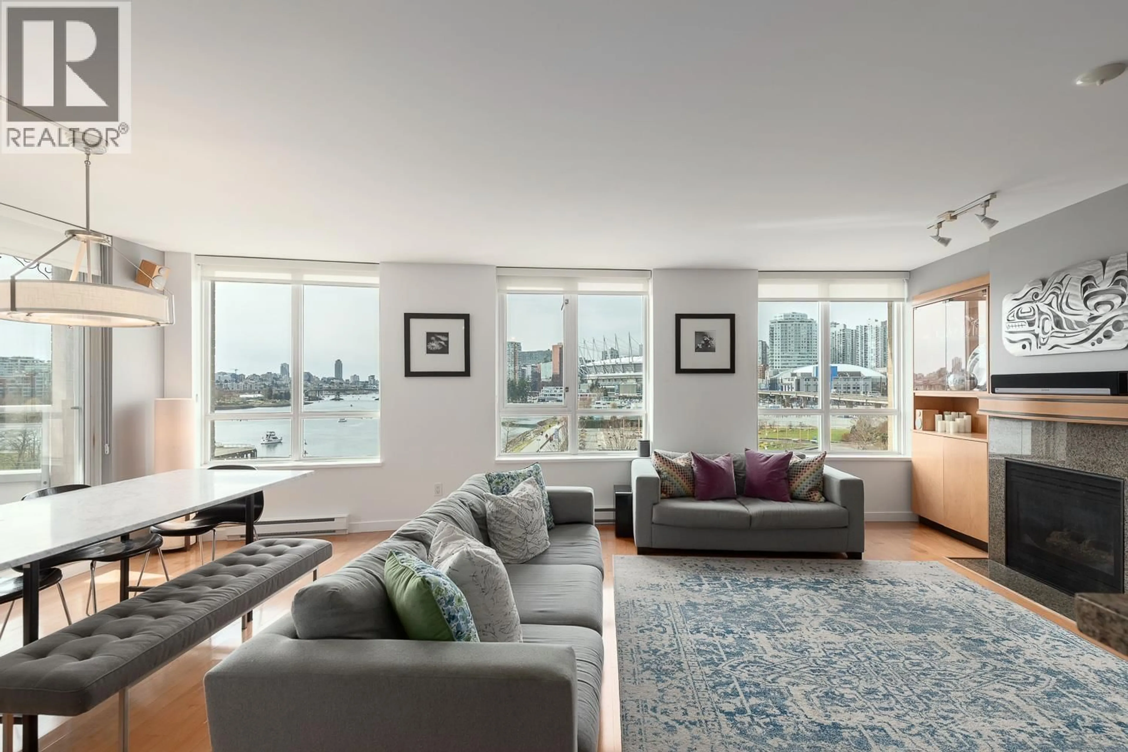 Living room with furniture, unknown for 605 - 120 MILROSS AVENUE, Vancouver British Columbia V6A4K7