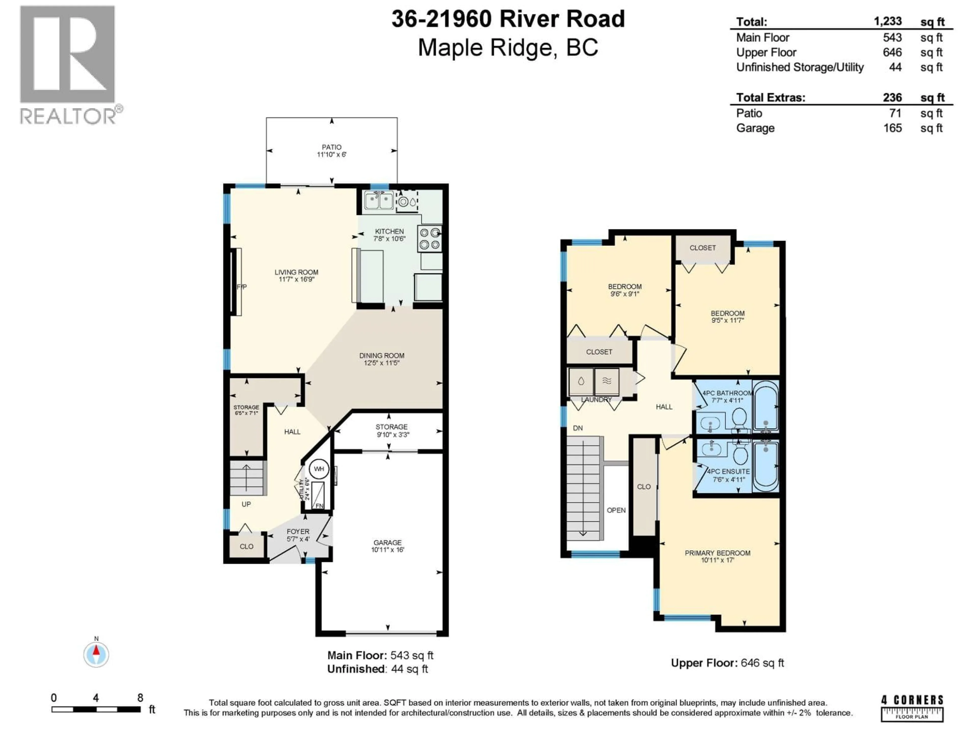 Floor plan for 36 - 21960 RIVER ROAD, Maple Ridge British Columbia V2X2C3