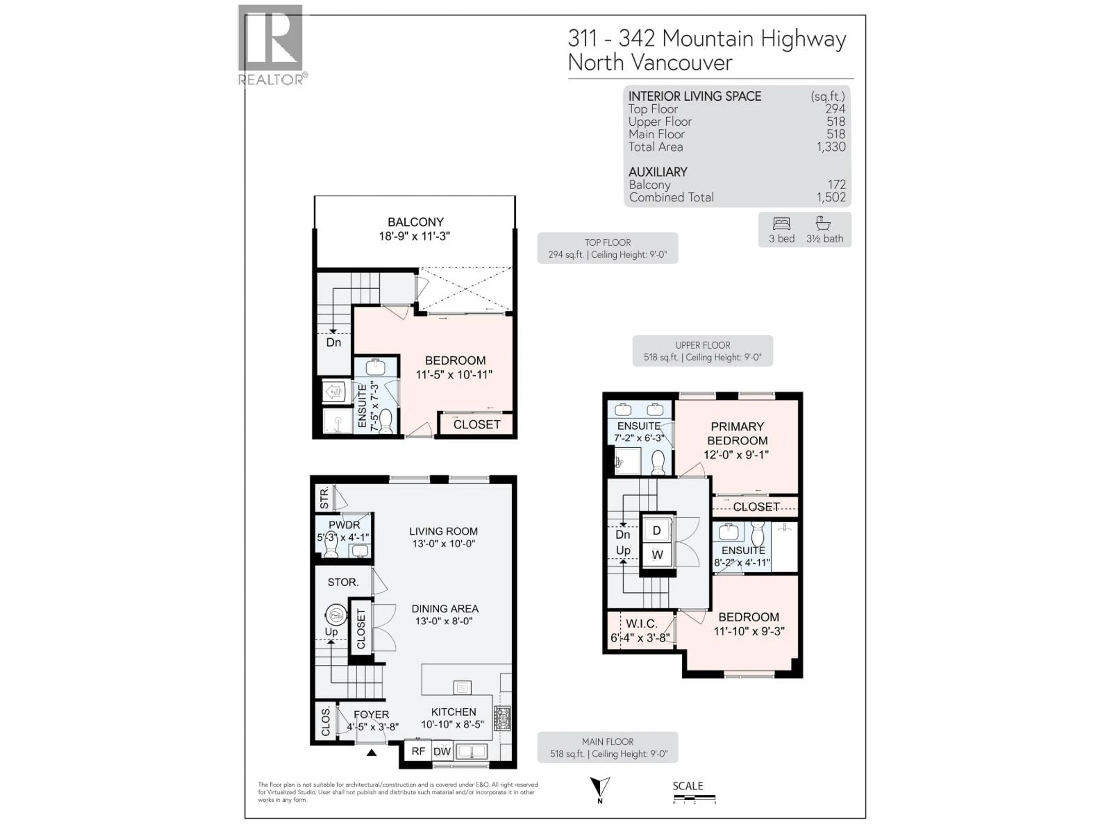 Floor plan for 311 - 342 MOUNTAIN HIGHWAY, North Vancouver British Columbia V7J2K8