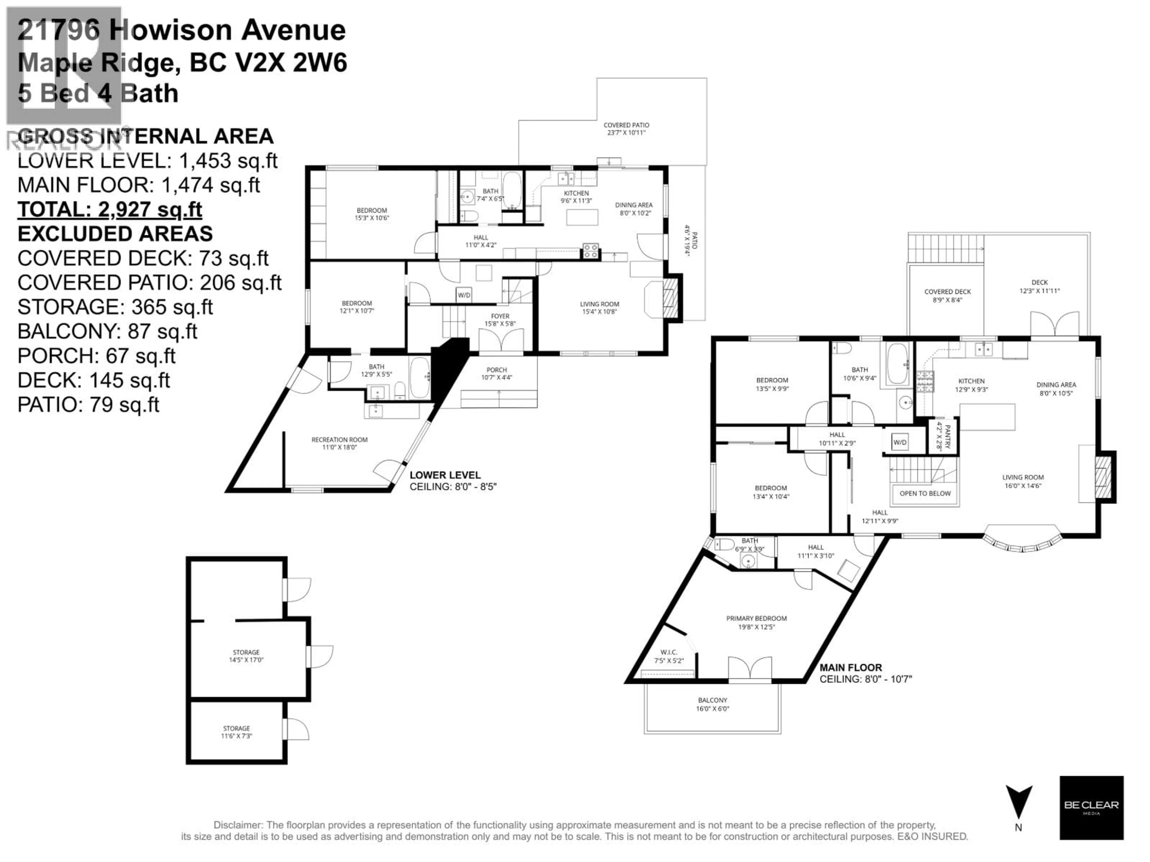 Floor plan for 21796 HOWISON AVENUE, Maple Ridge British Columbia V2X2W6