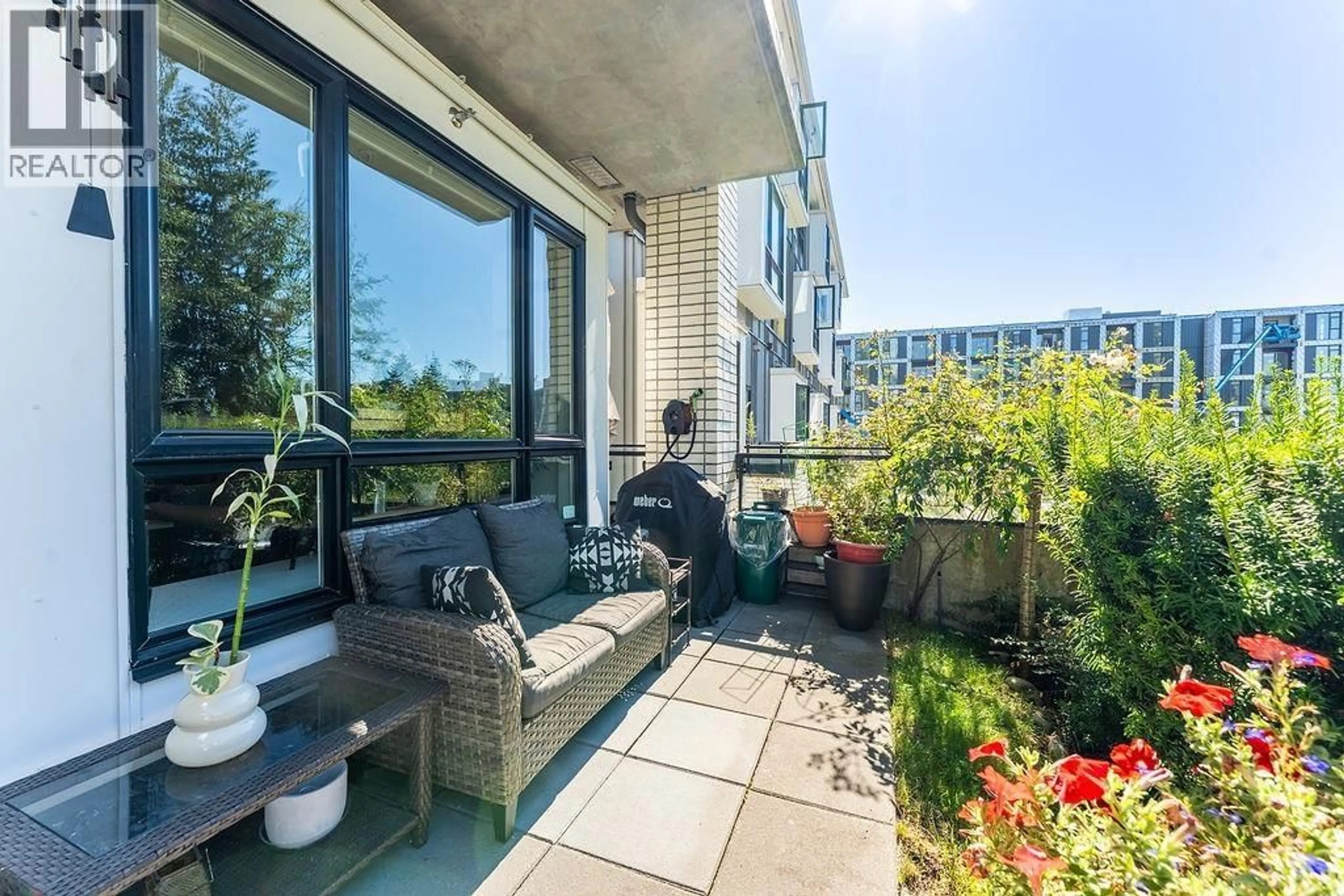 Patio, water/lake/river/ocean view for 104 - 9350 UNIVERSITY HIGH STREET, Burnaby British Columbia V5A0B6