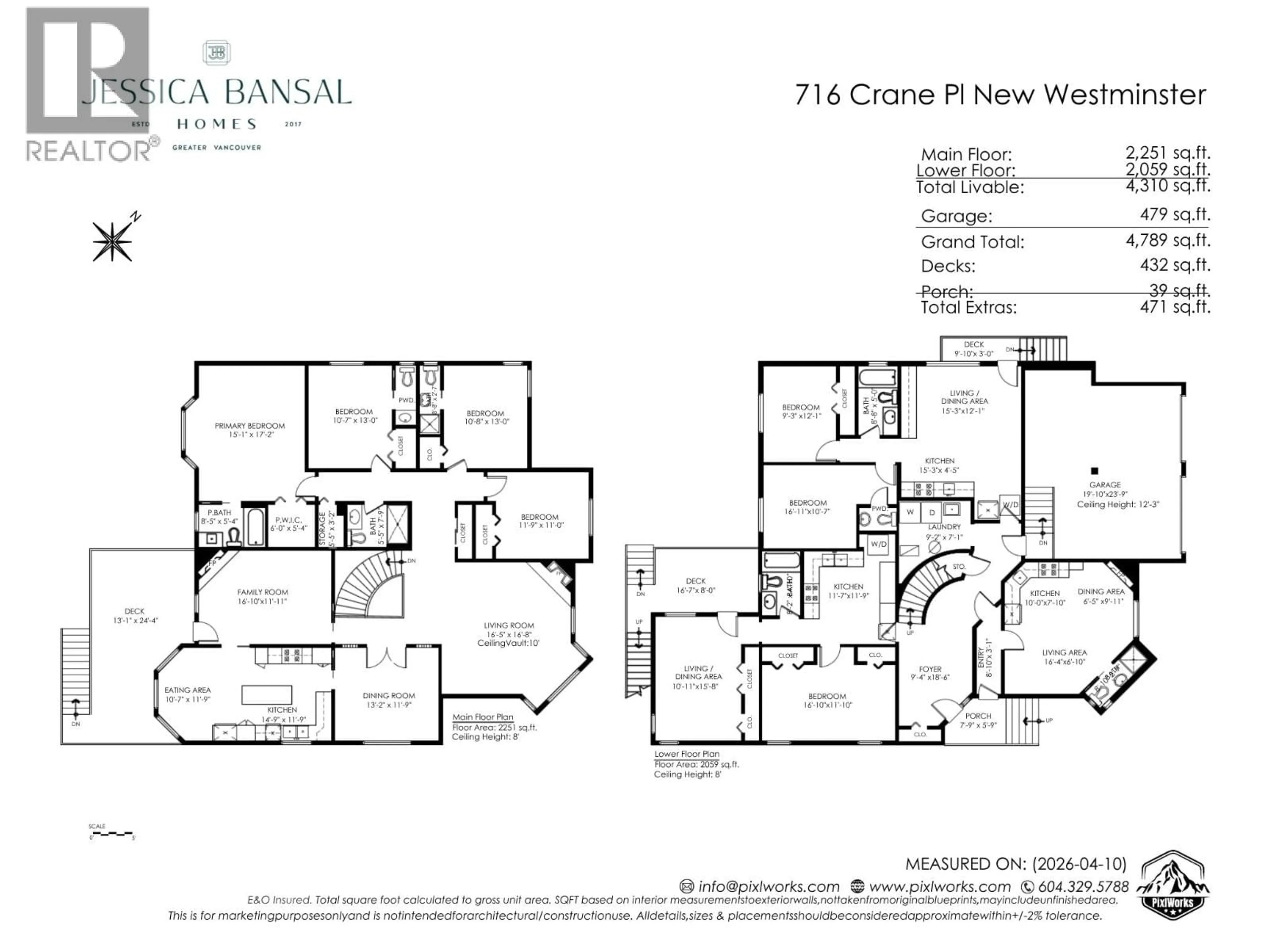 Floor plan for 716 CRANE PLACE, New Westminster British Columbia V3M6P5