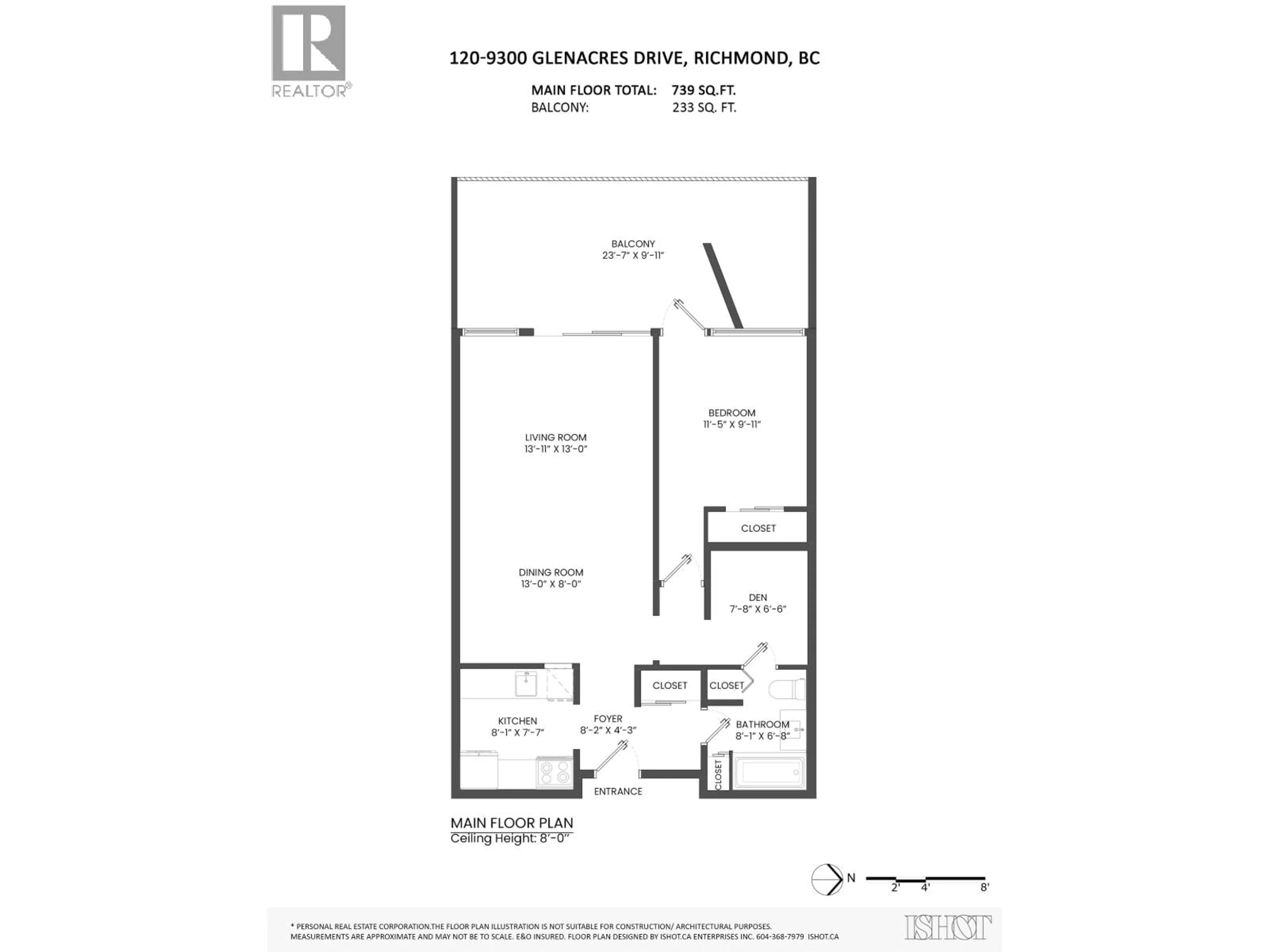 Floor plan for 120 - 9300 GLENACRES DRIVE, Richmond British Columbia V7A1Y8