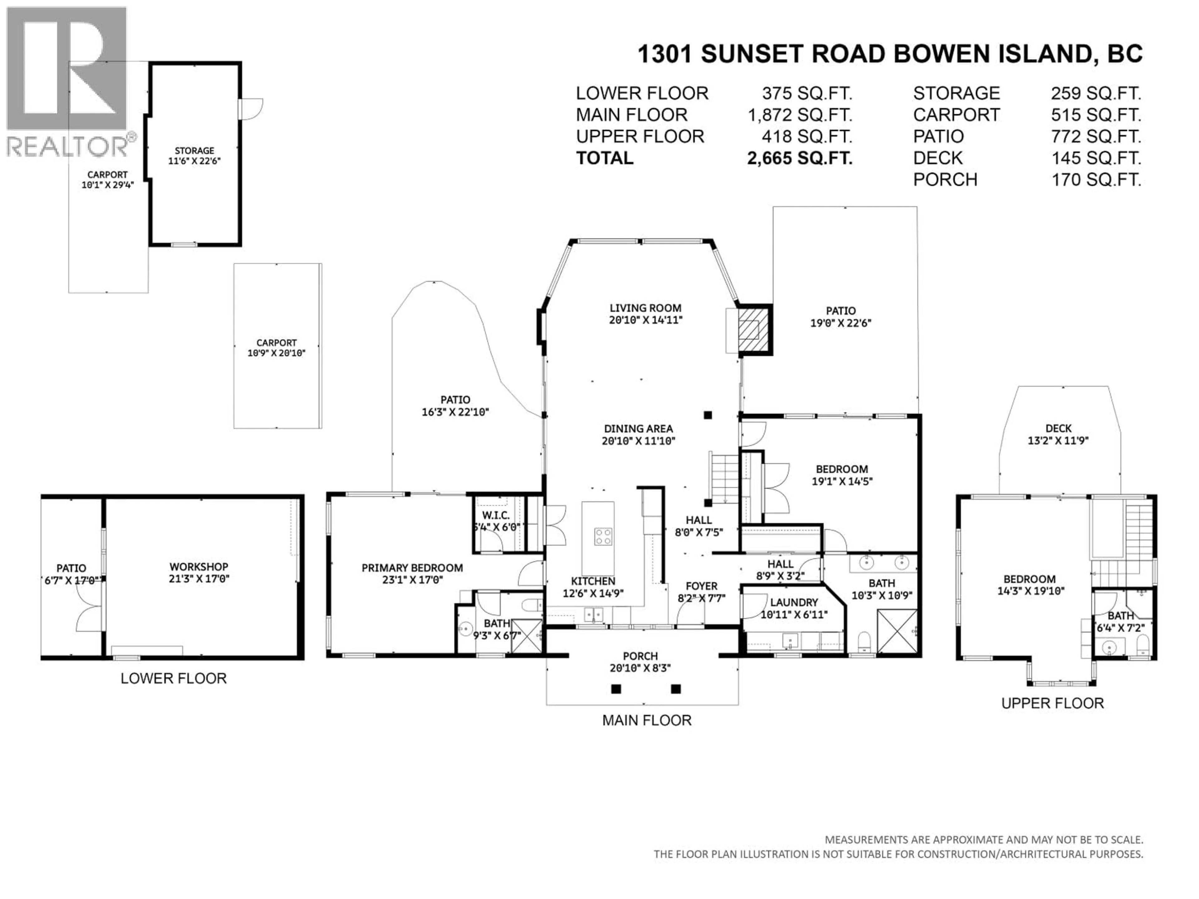 Floor plan for 1301 SUNSET ROAD, Bowen Island British Columbia V0N1G2