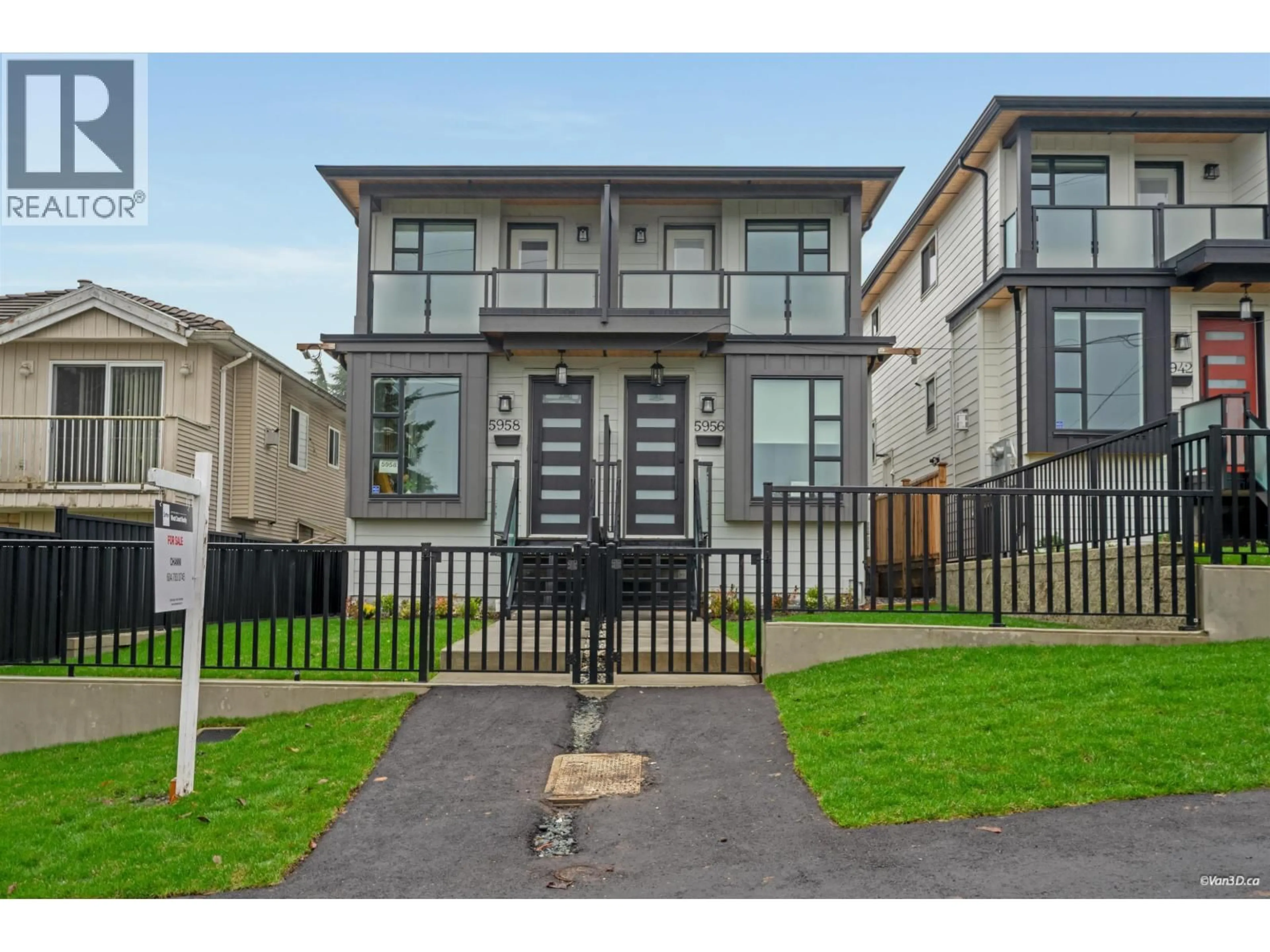 Home with vinyl exterior material, street for 5956 HARDWICK STREET, Burnaby British Columbia V5G1R6