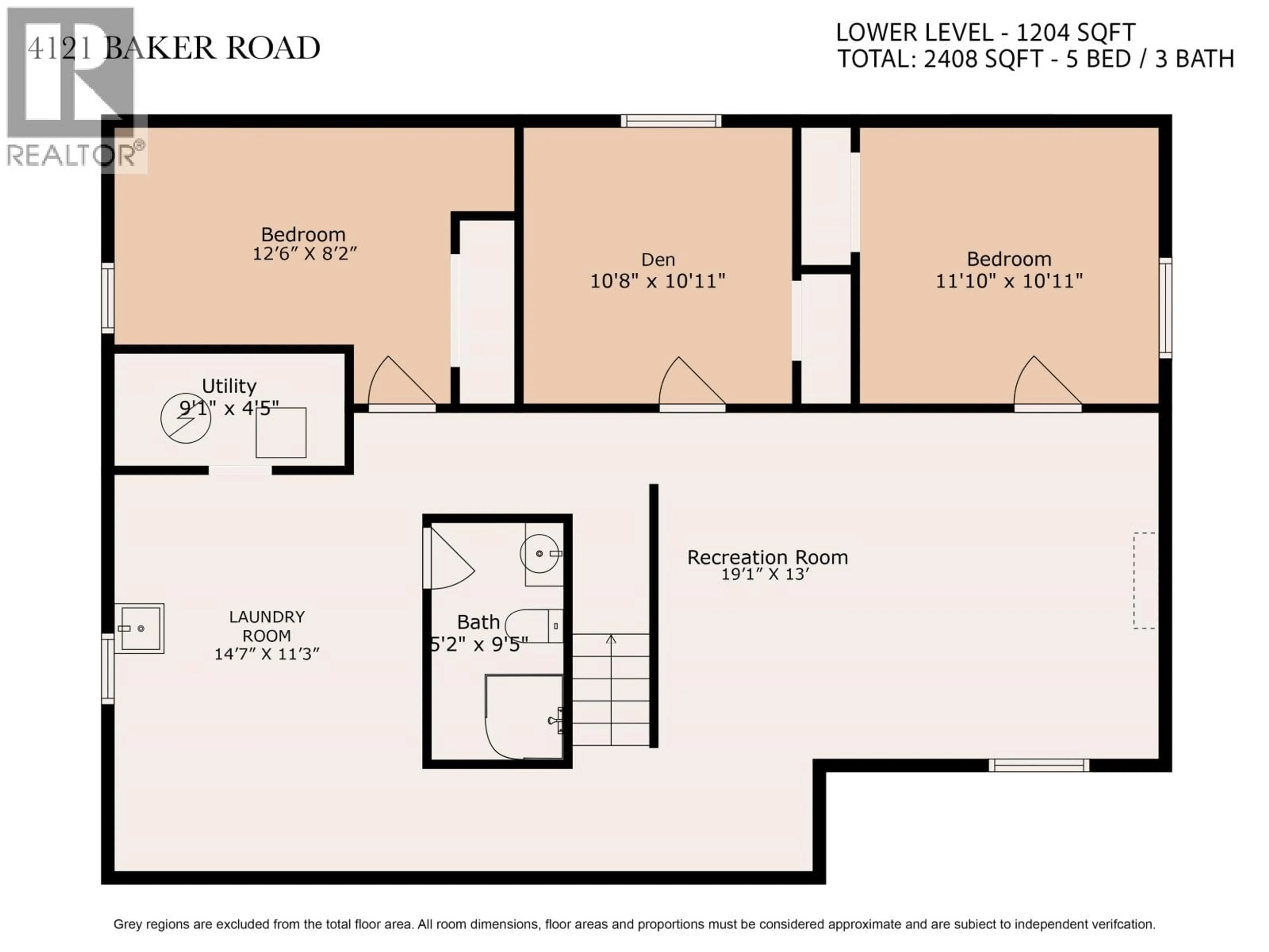 Floor plan for 4121 BAKER ROAD, Prince George British Columbia V2N5K2