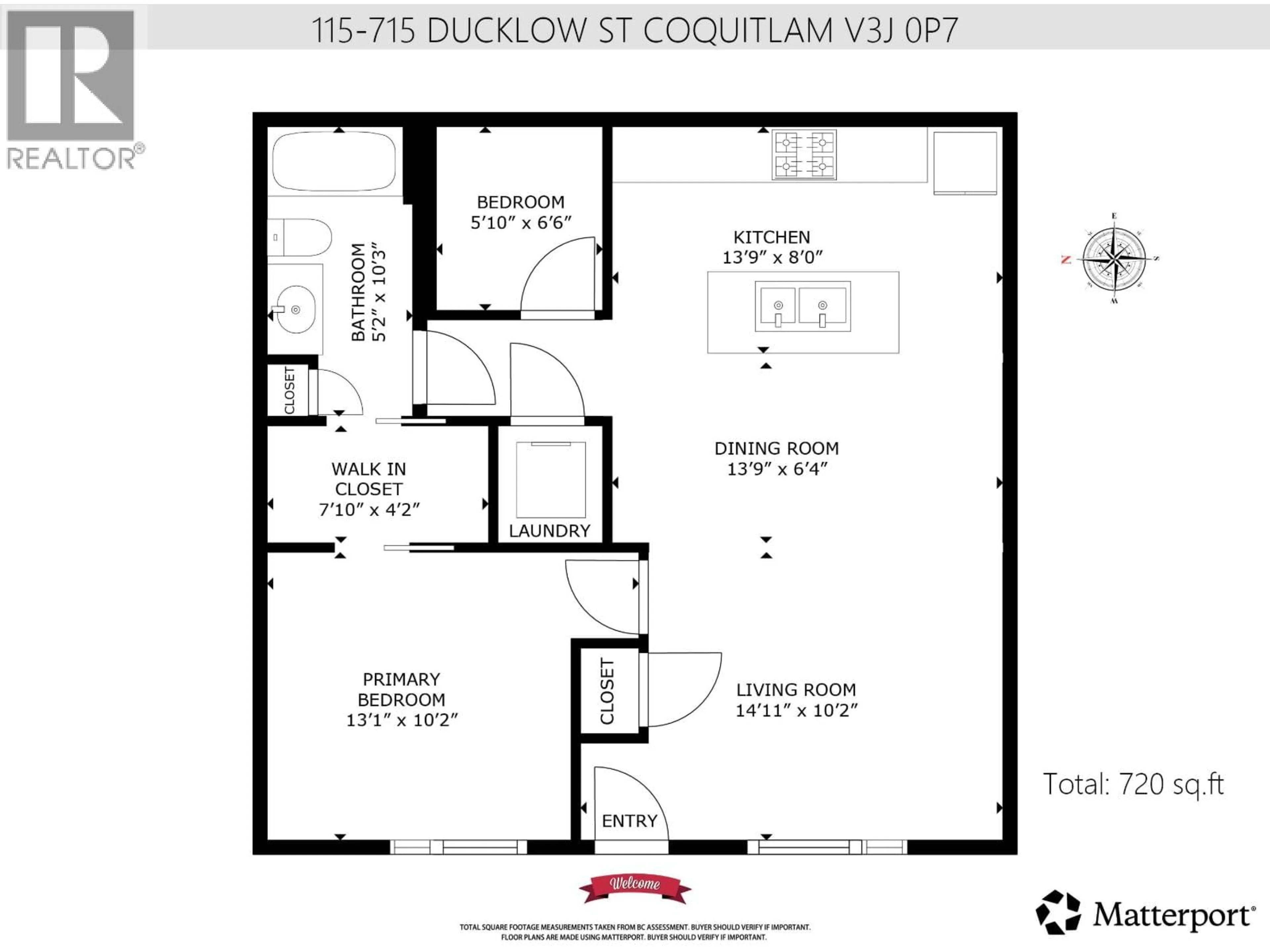Floor plan for 115 - 715 DUCKLOW STREET, Coquitlam British Columbia V3J0P7