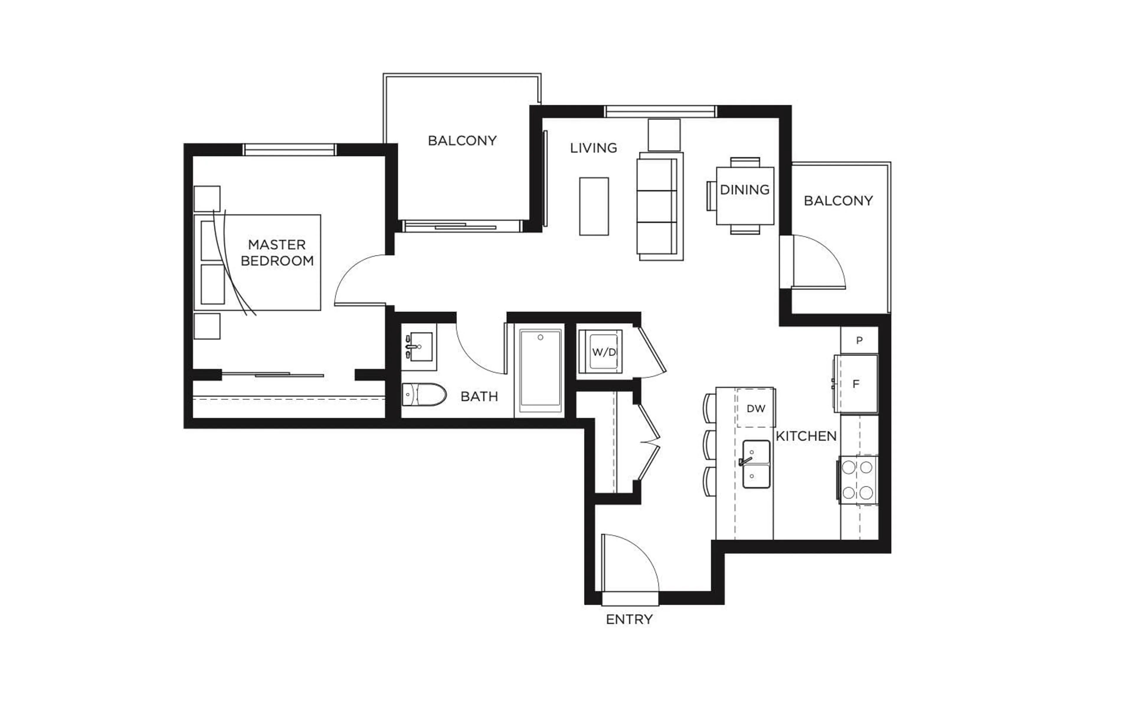 Floor plan for 501 - 20077 84 AVENUE, Langley British Columbia V2Y3X7