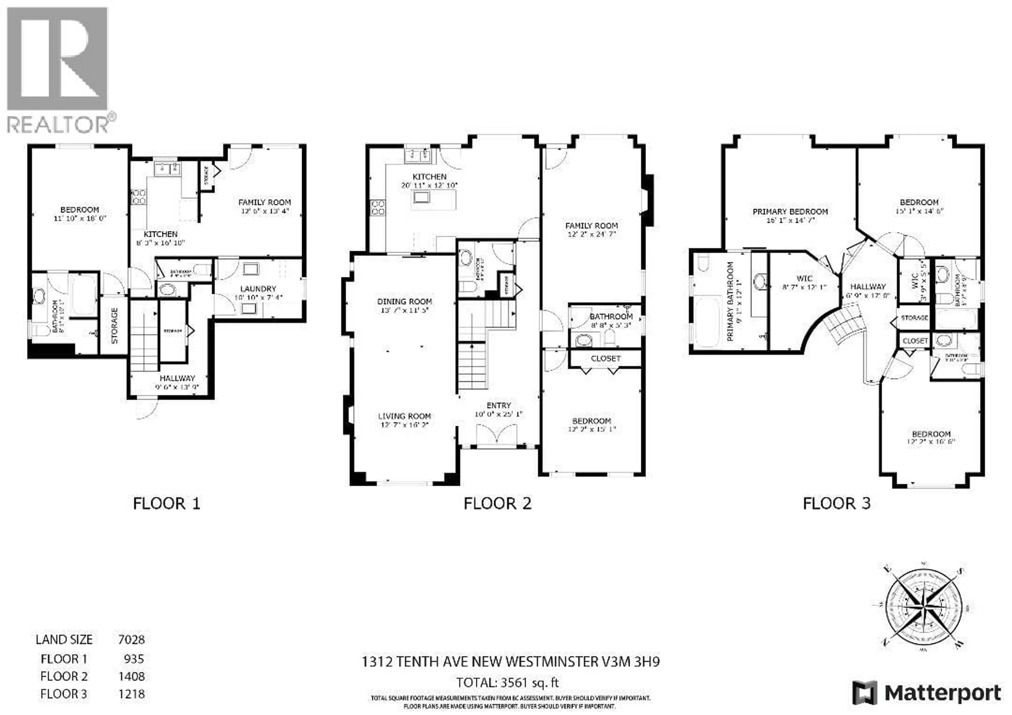 Floor plan for 1312 TENTH STREET, New Westminster British Columbia V3M3H9