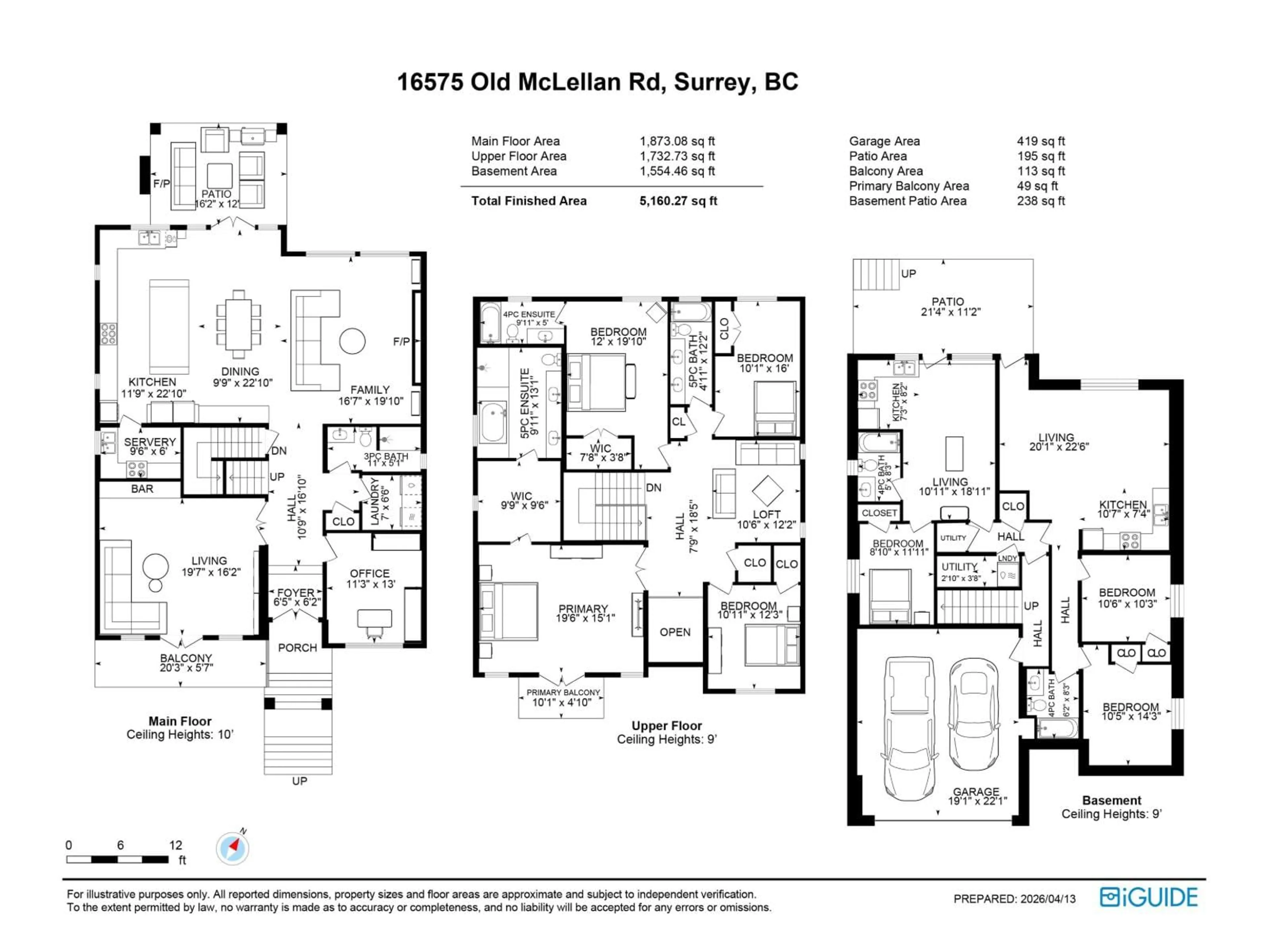 Floor plan for 16575 OLD MCLELLAN ROAD, Surrey British Columbia V3S1J9