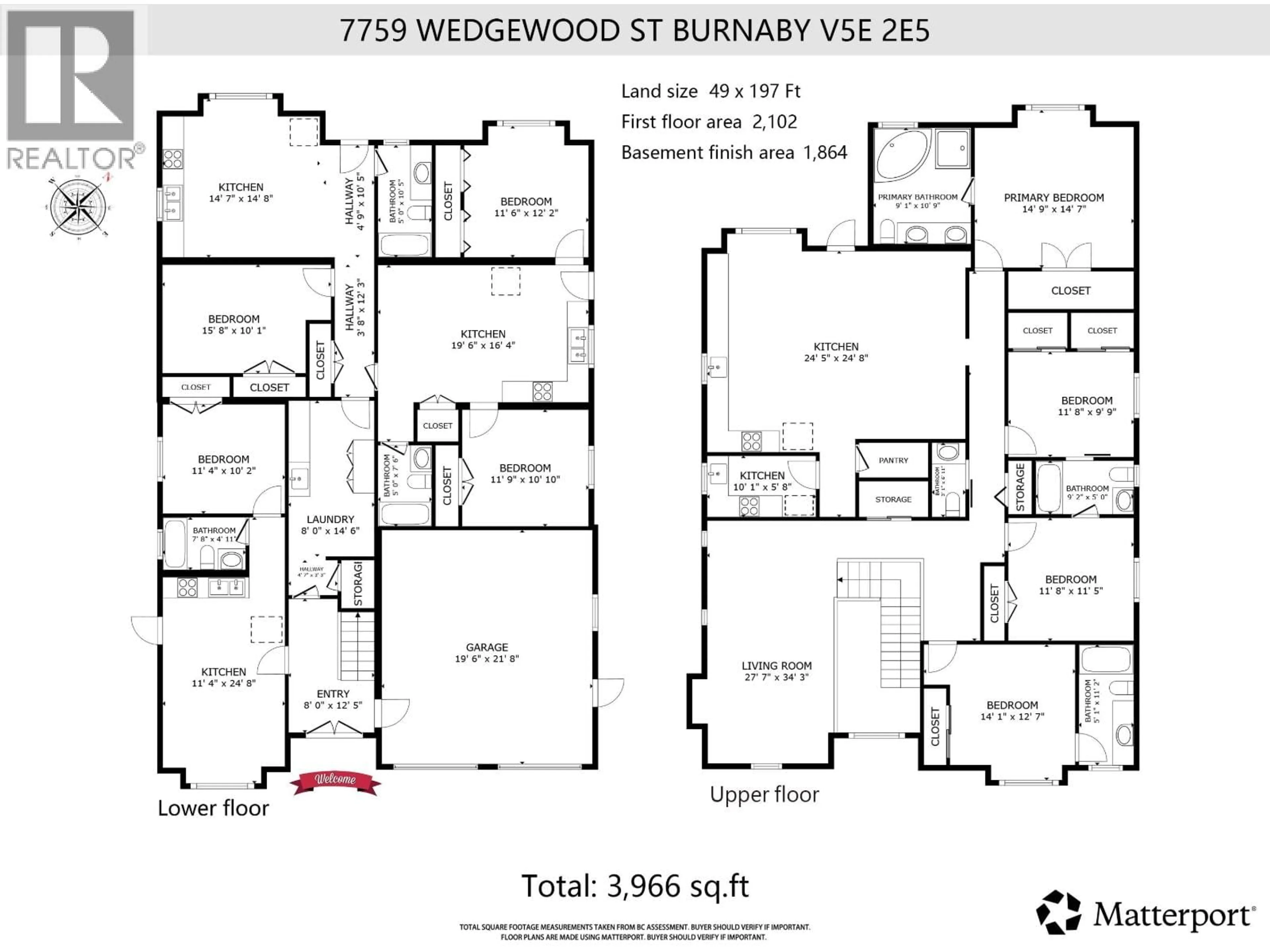 Floor plan for 7759 WEDGEWOOD STREET, Burnaby British Columbia V5E2E5
