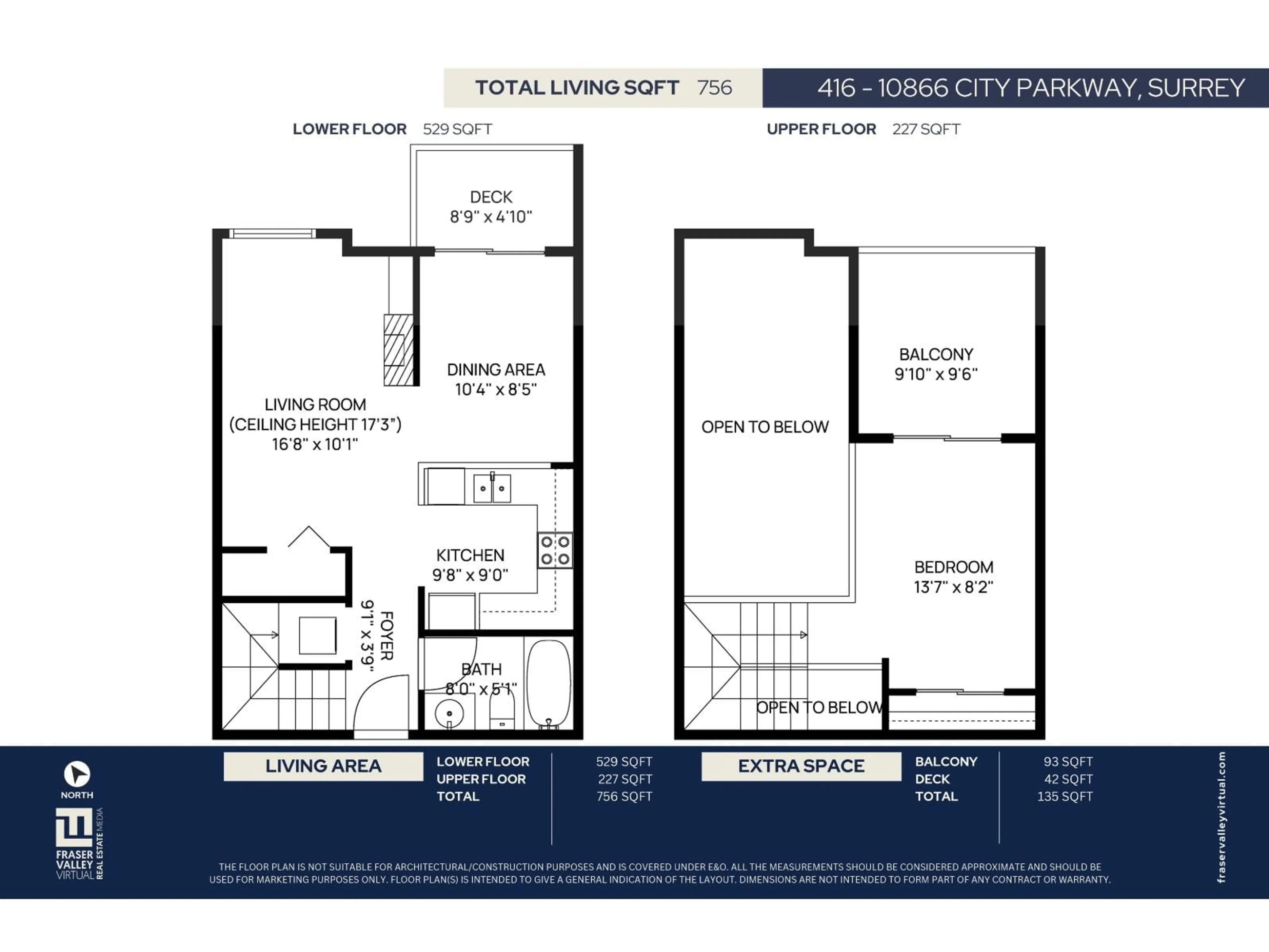 Floor plan for 416 - 10866 CITY PARKWAY, Surrey British Columbia V3T5W9