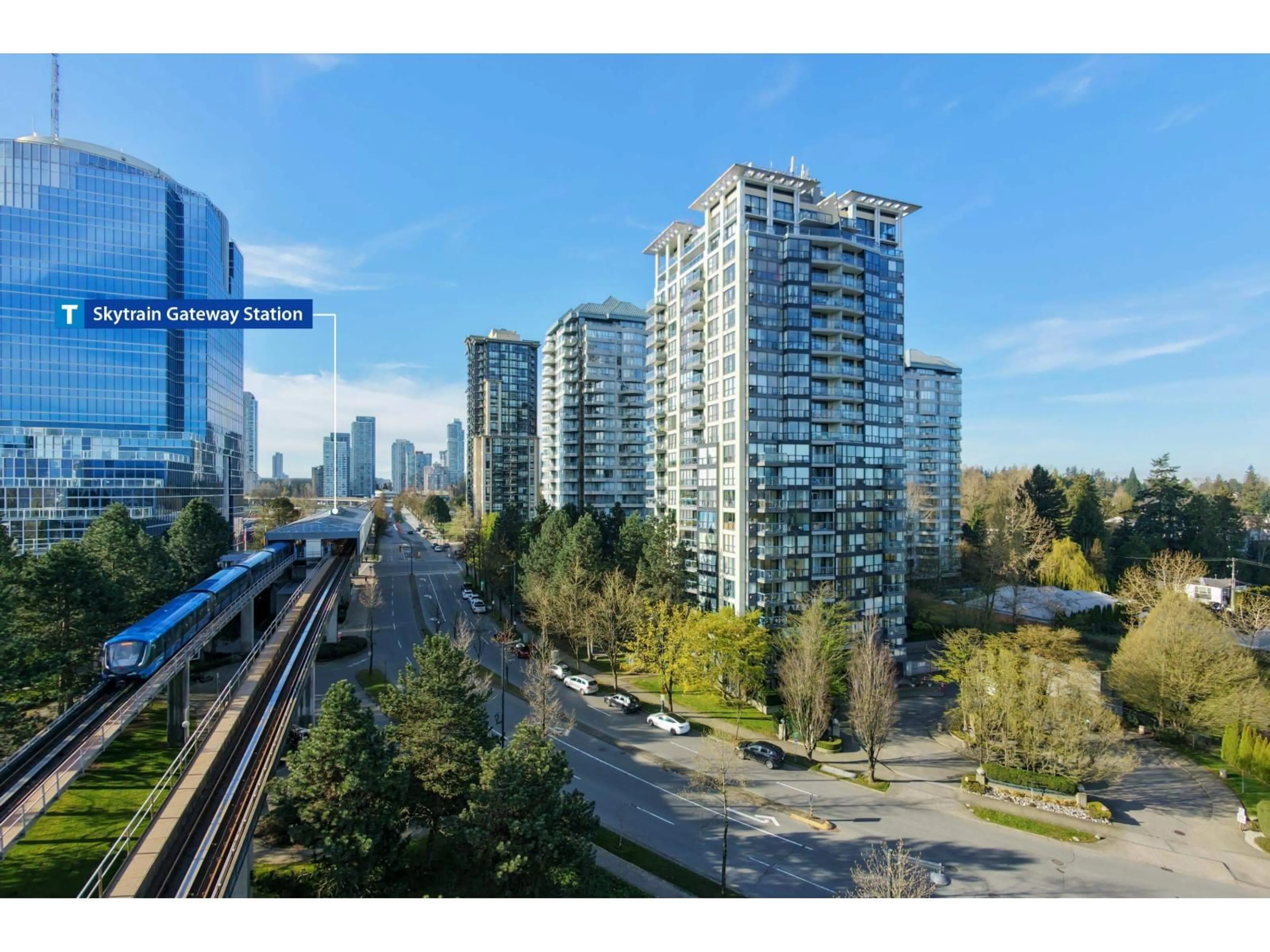 A pic from outside/outdoor area/front of a property/back of a property/a pic from drone, city buildings view from balcony for 1706 - 10899 UNIVERSITY DRIVE, Surrey British Columbia V3T5V2