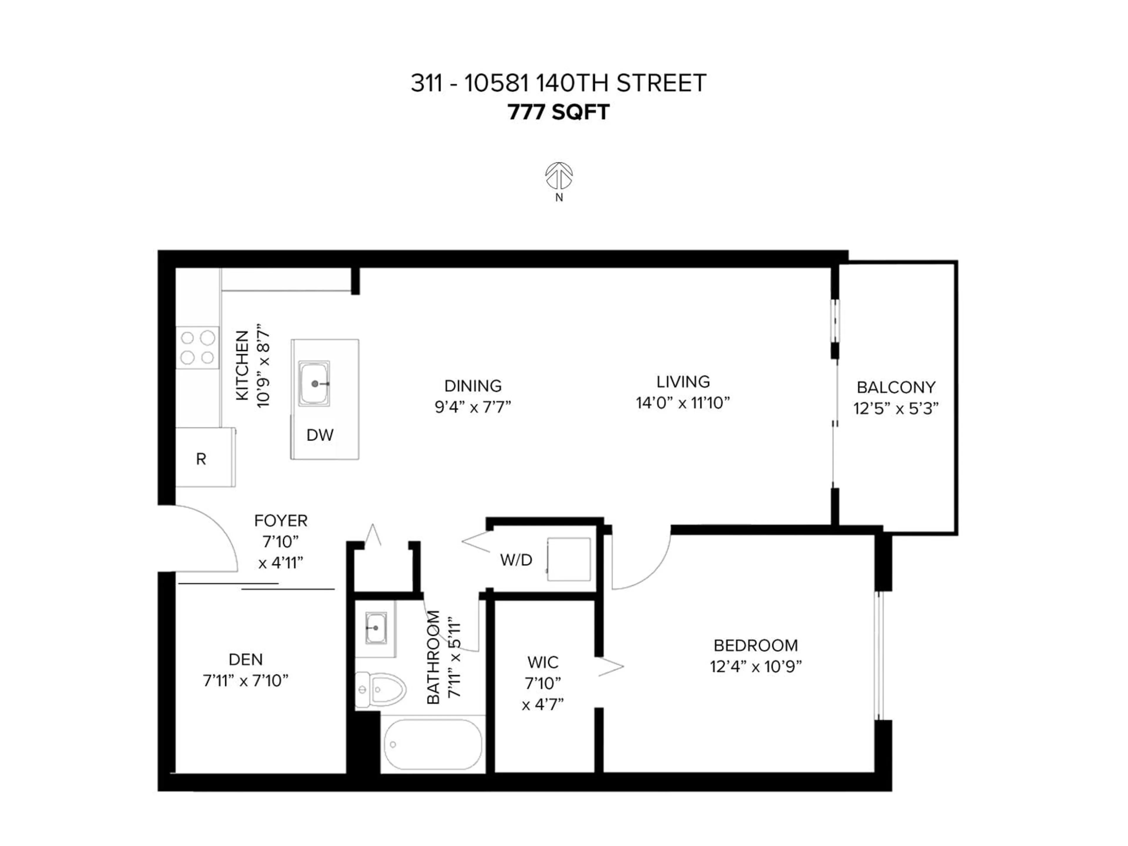 Floor plan for 311 - 10581 140 STREET, Surrey British Columbia V3T0M7
