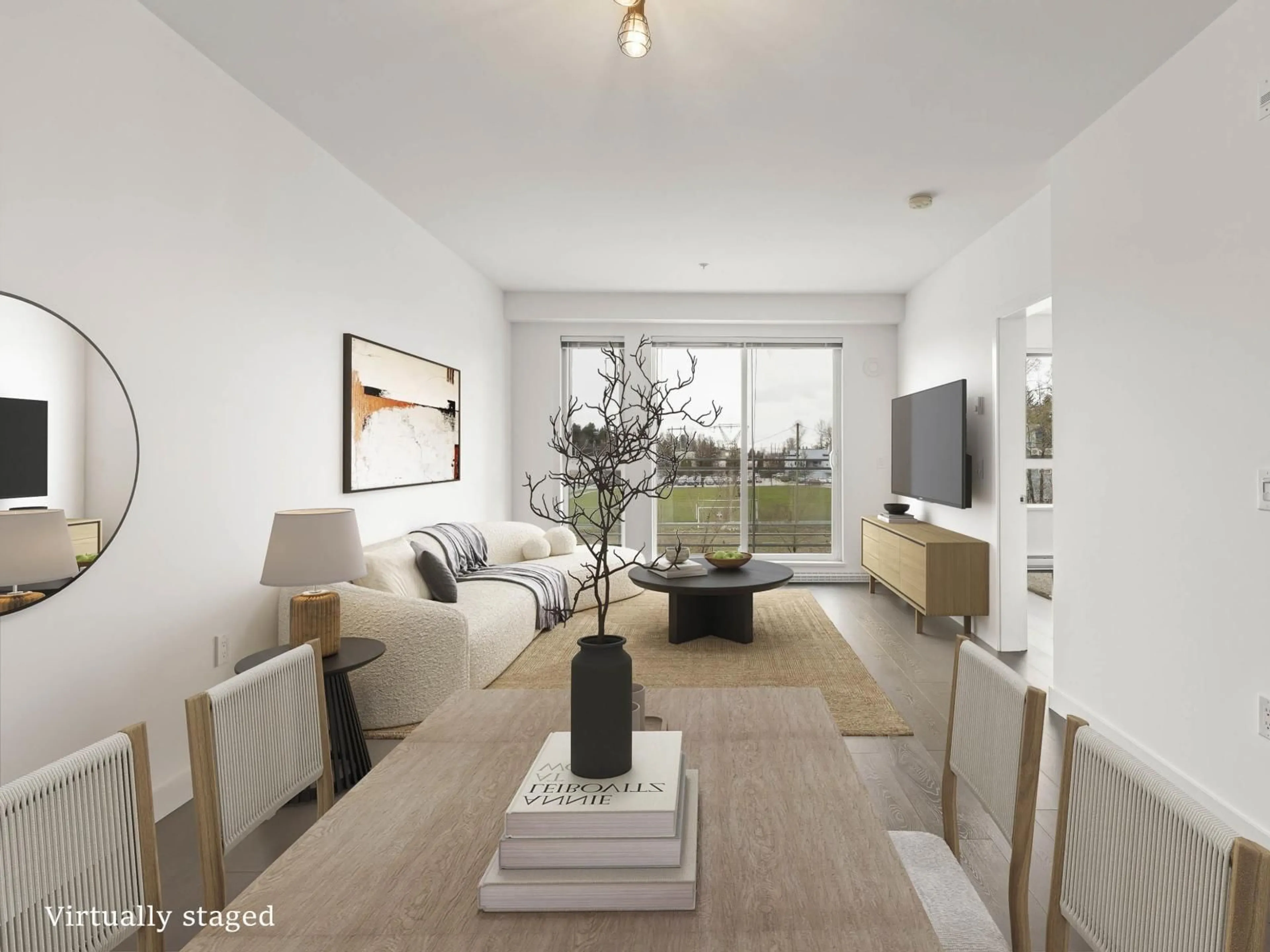 Living room with furniture, wood/laminate floor for 311 - 10581 140 STREET, Surrey British Columbia V3T0M7