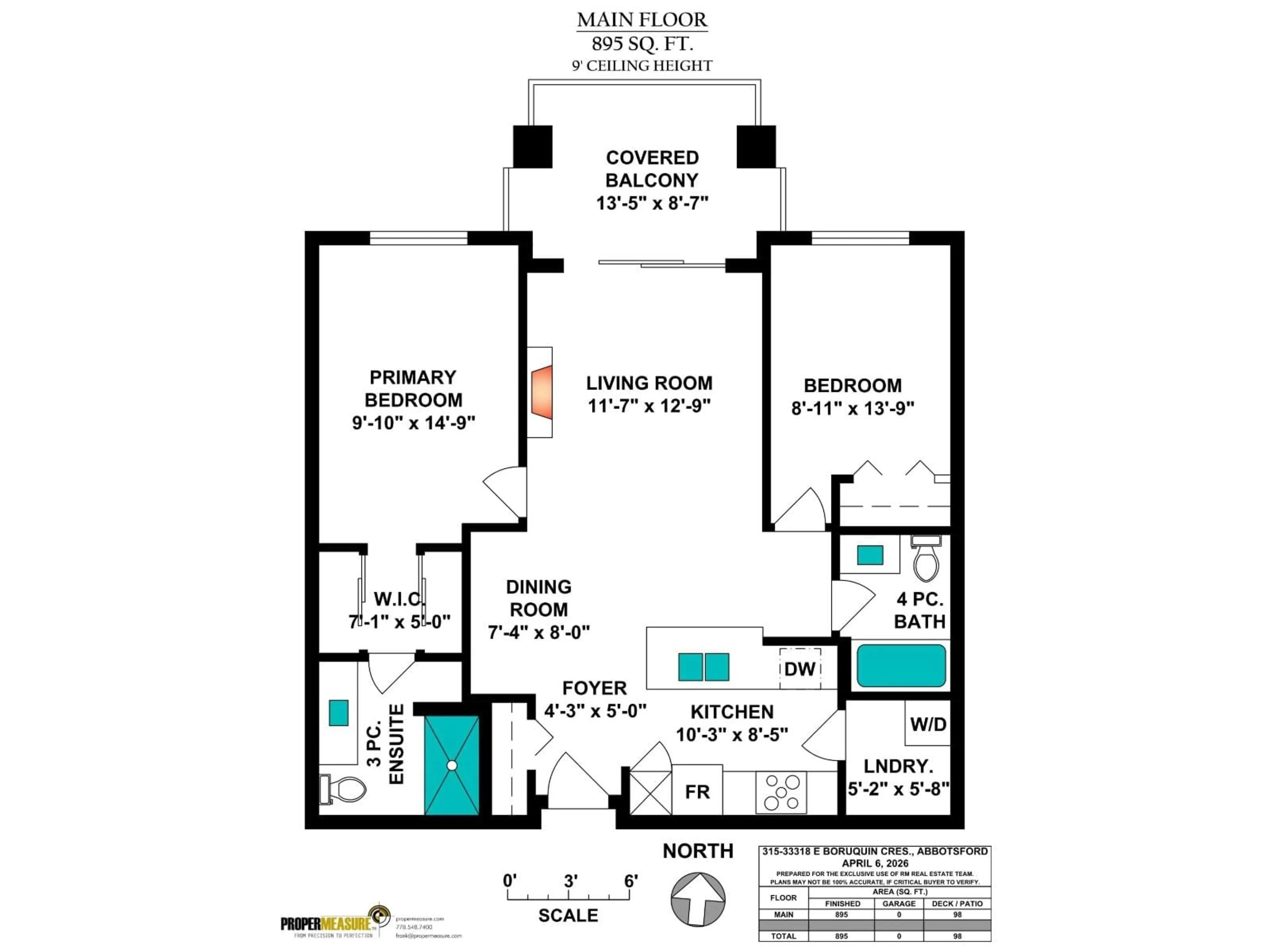 Floor plan for 315 - 33318 E BOURQUIN CRESCENT, Abbotsford British Columbia V2S0A6