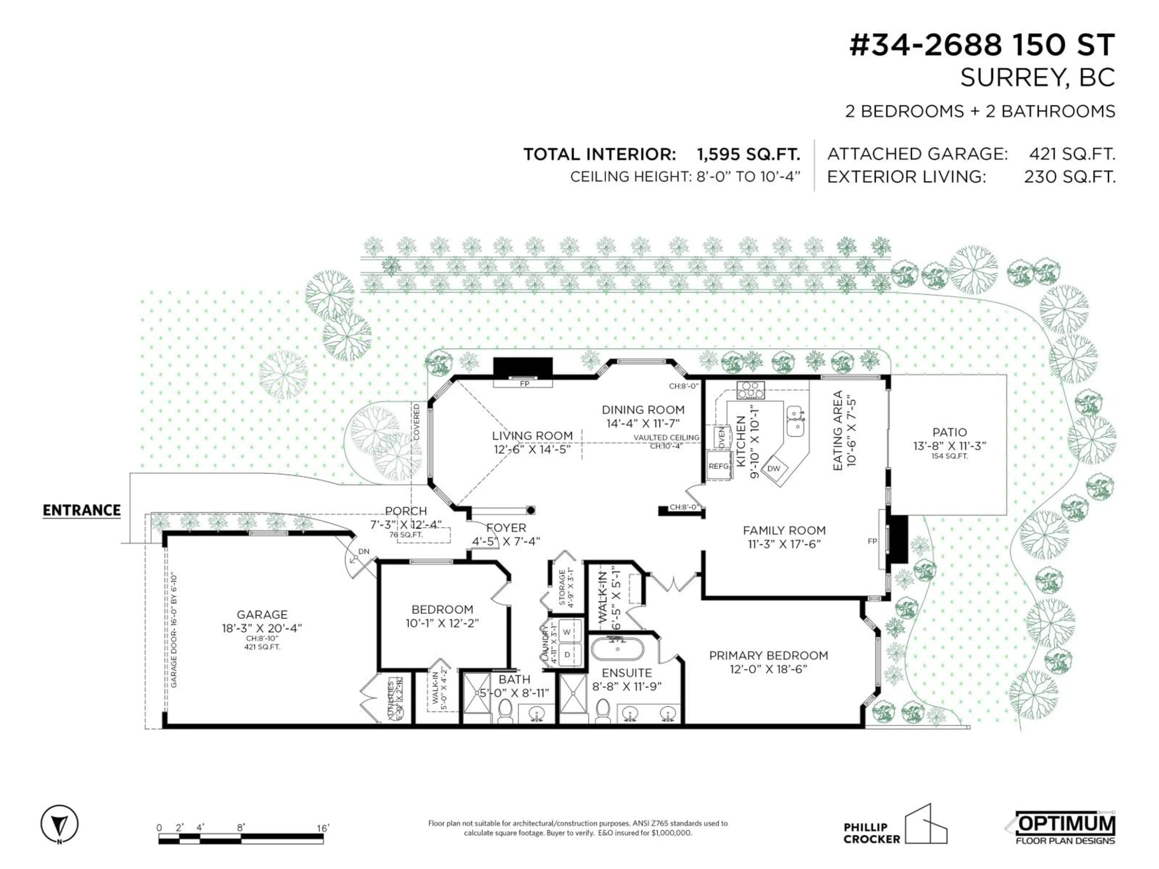 Floor plan for 34 - 2688 150 STREET, Surrey British Columbia V4P1P1