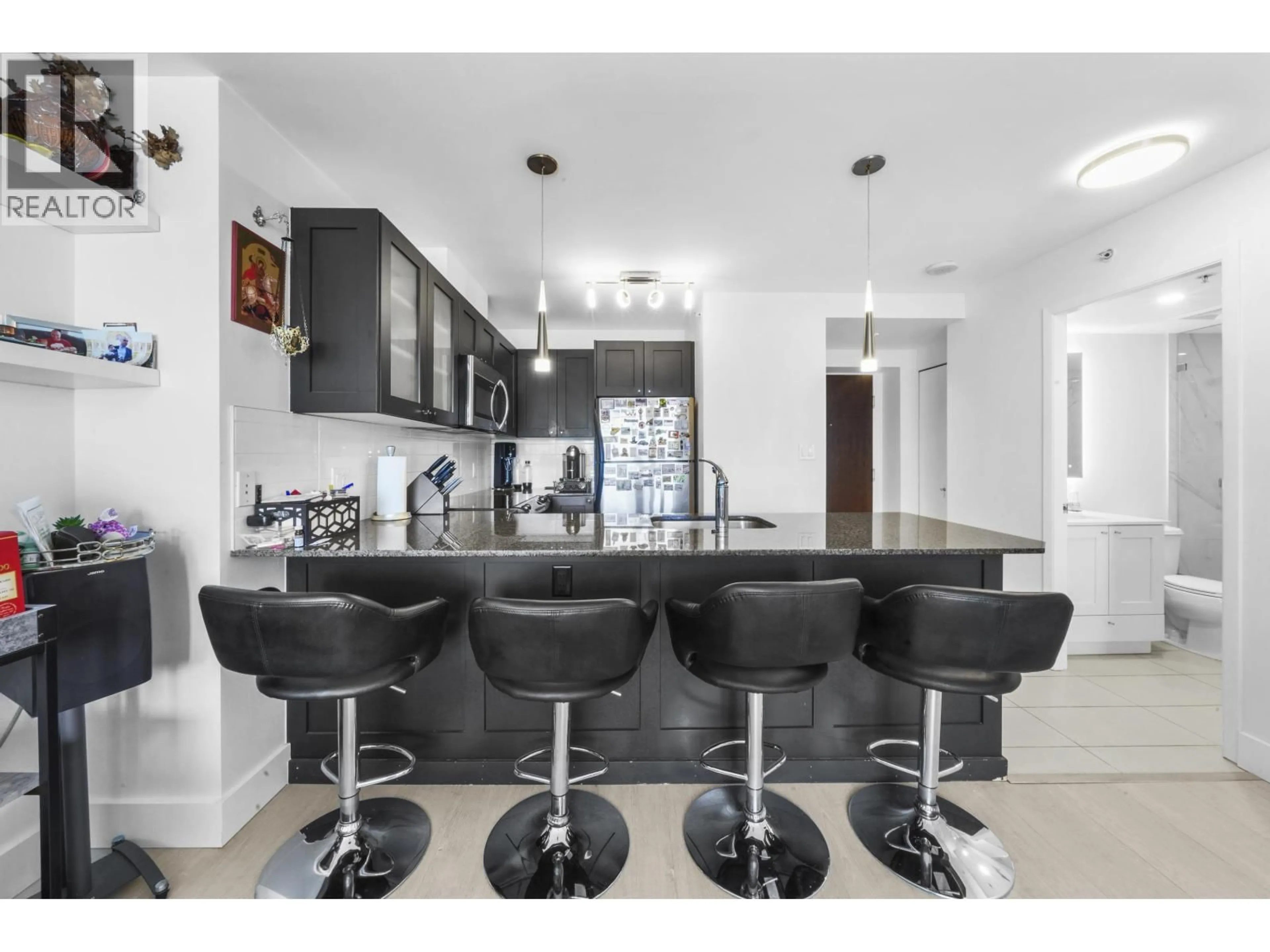 Open concept kitchen, ceramic/tile floor for 502 - 7225 ACORN AVENUE, Burnaby British Columbia V5E0A9