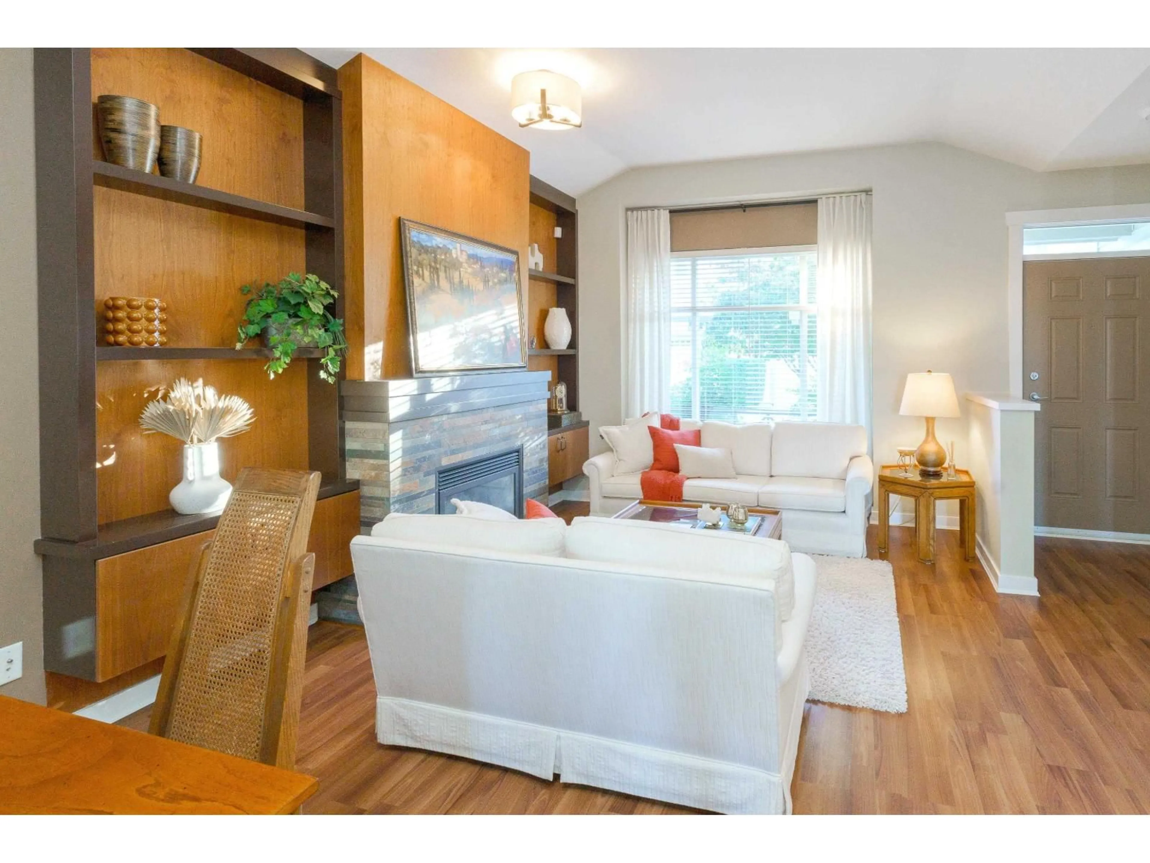 Living room with furniture, wood/laminate floor for 35 - 15188 62A AVENUE, Surrey British Columbia V3S1W7