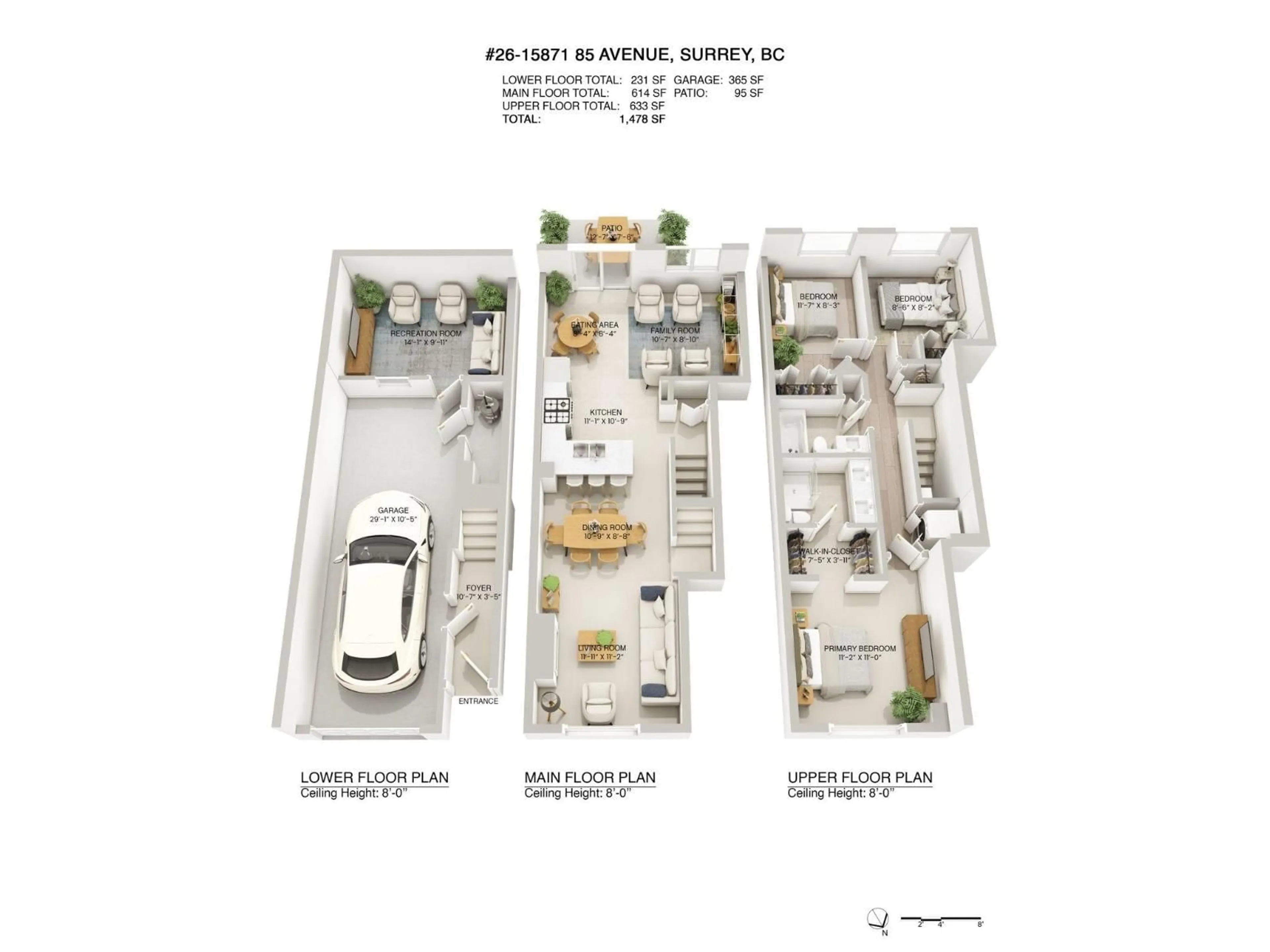 Floor plan for 26 - 15871 85 AVENUE, Surrey British Columbia V4N0Y9