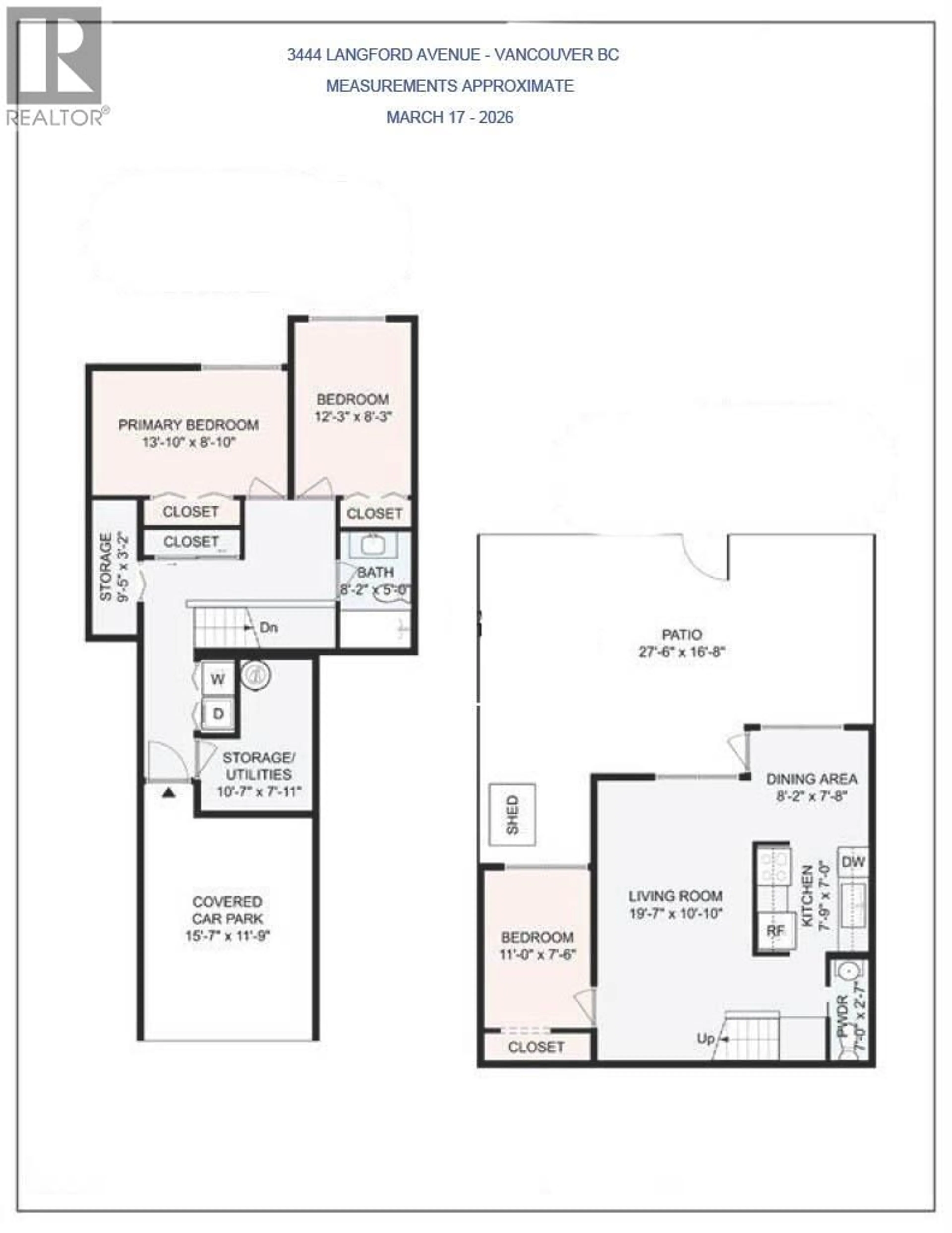 Floor plan for 3444 LANGFORD AVENUE, Vancouver British Columbia V5S4B7
