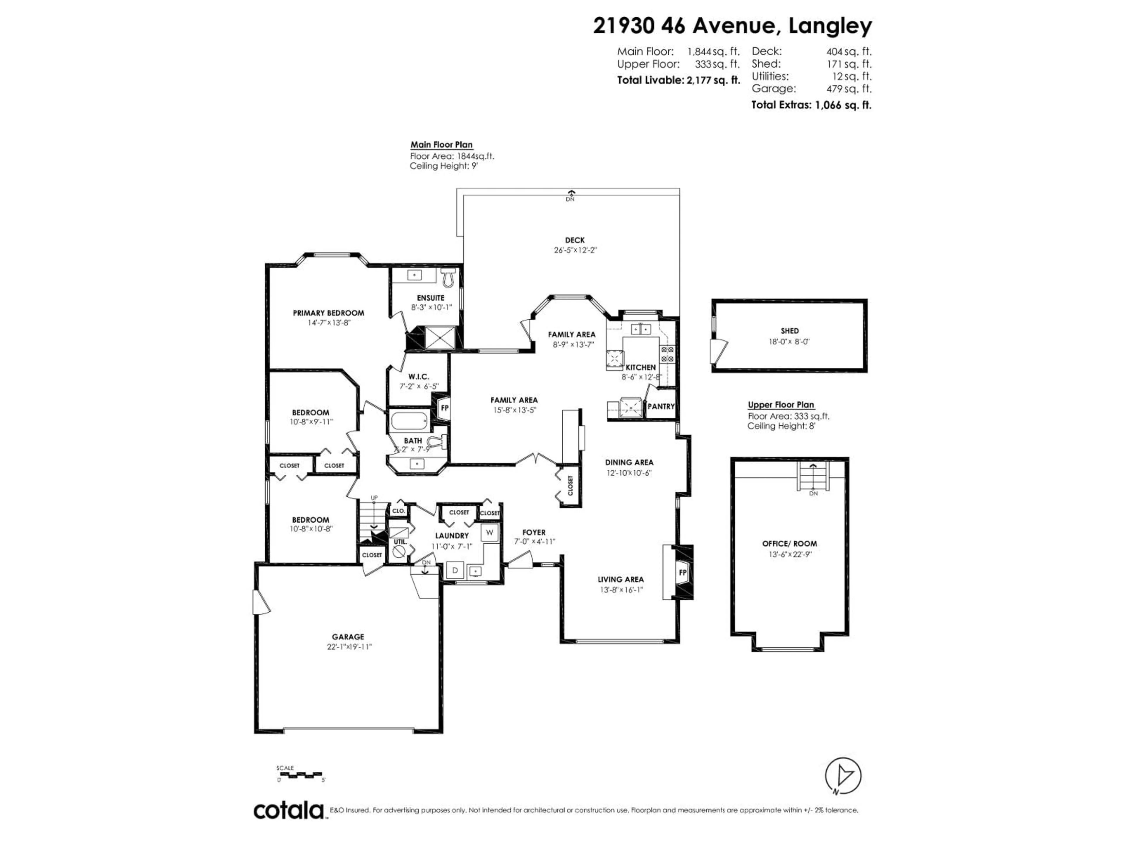 Floor plan for 21930 46 AVENUE, Langley British Columbia V3A3J6