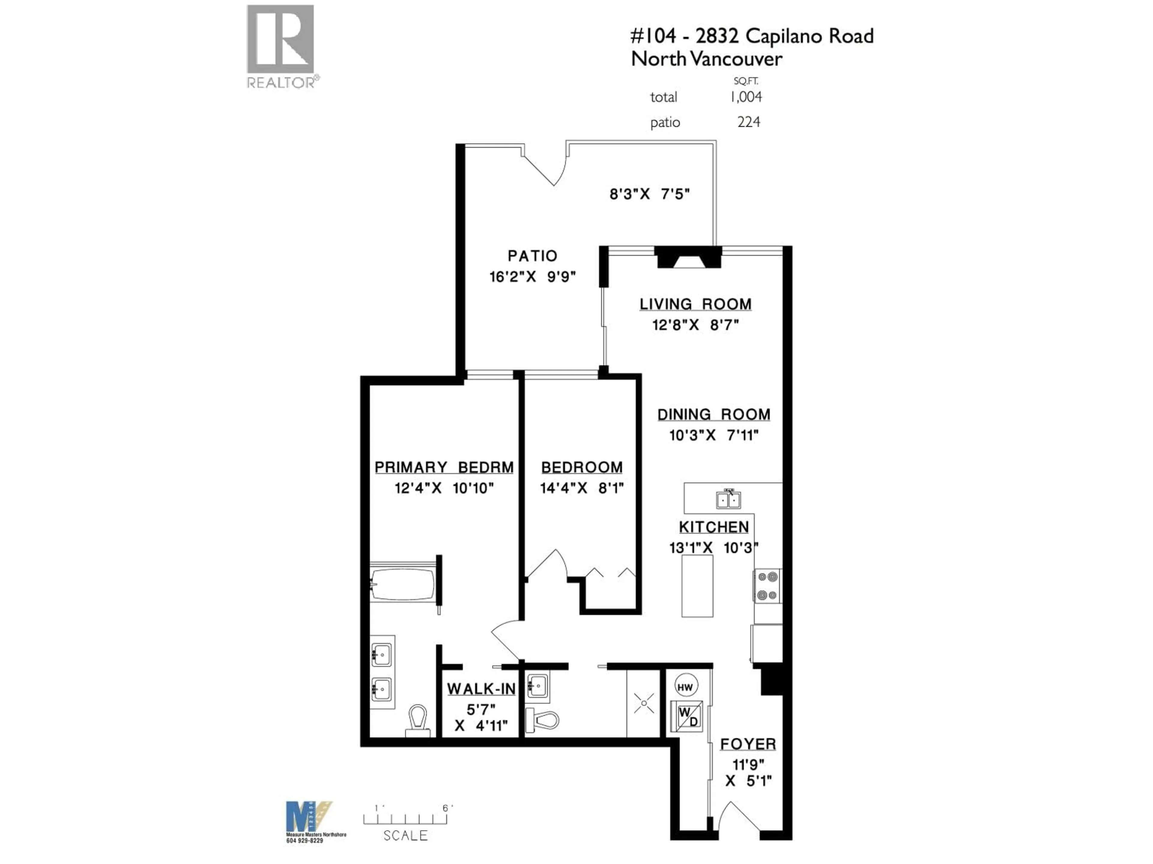 Floor plan for 104 - 2832 CAPILANO ROAD, North Vancouver British Columbia V7R4H5