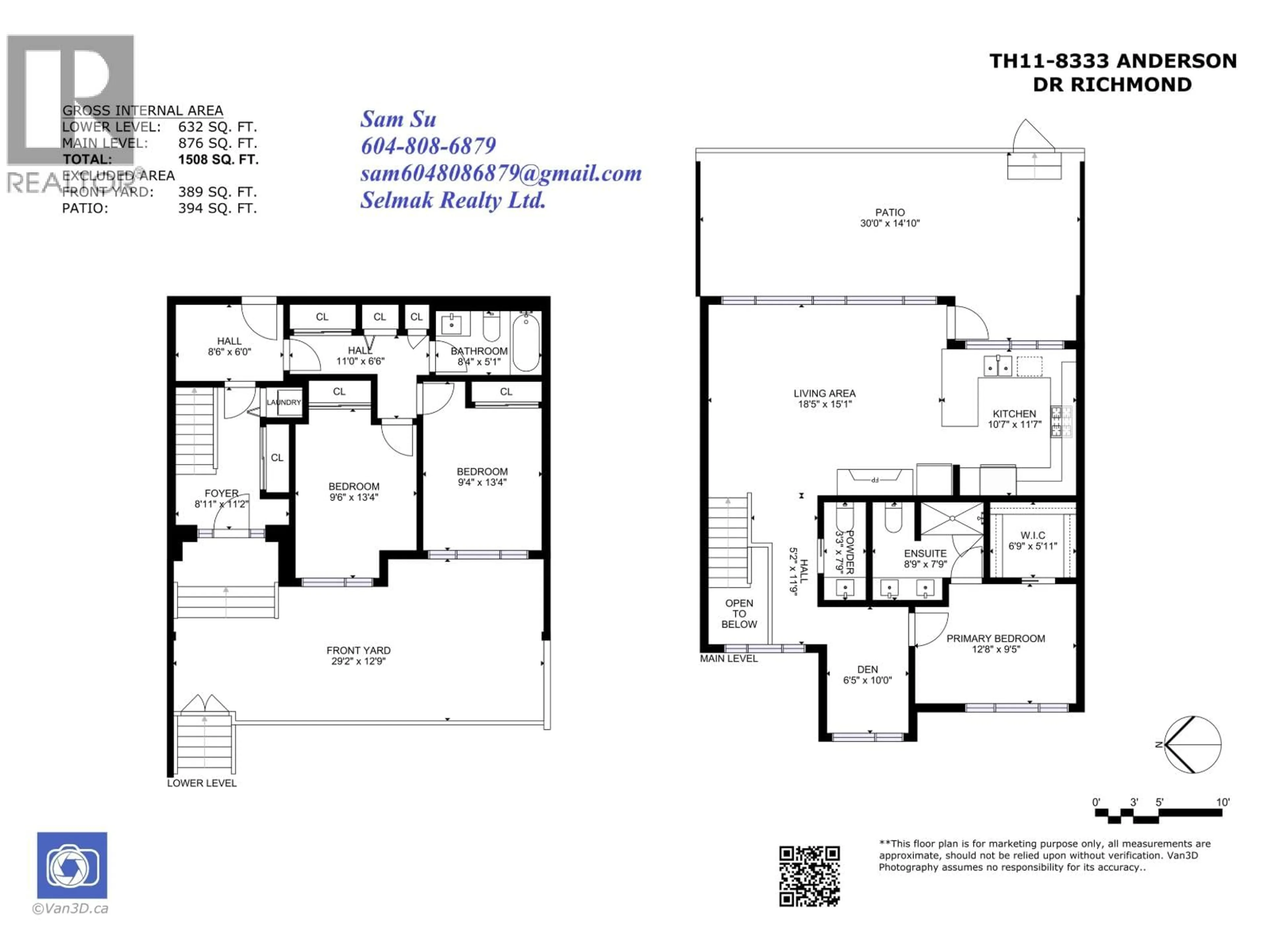 Floor plan for TH11 - 8333 ANDERSON ROAD, Richmond British Columbia V6Y0E2