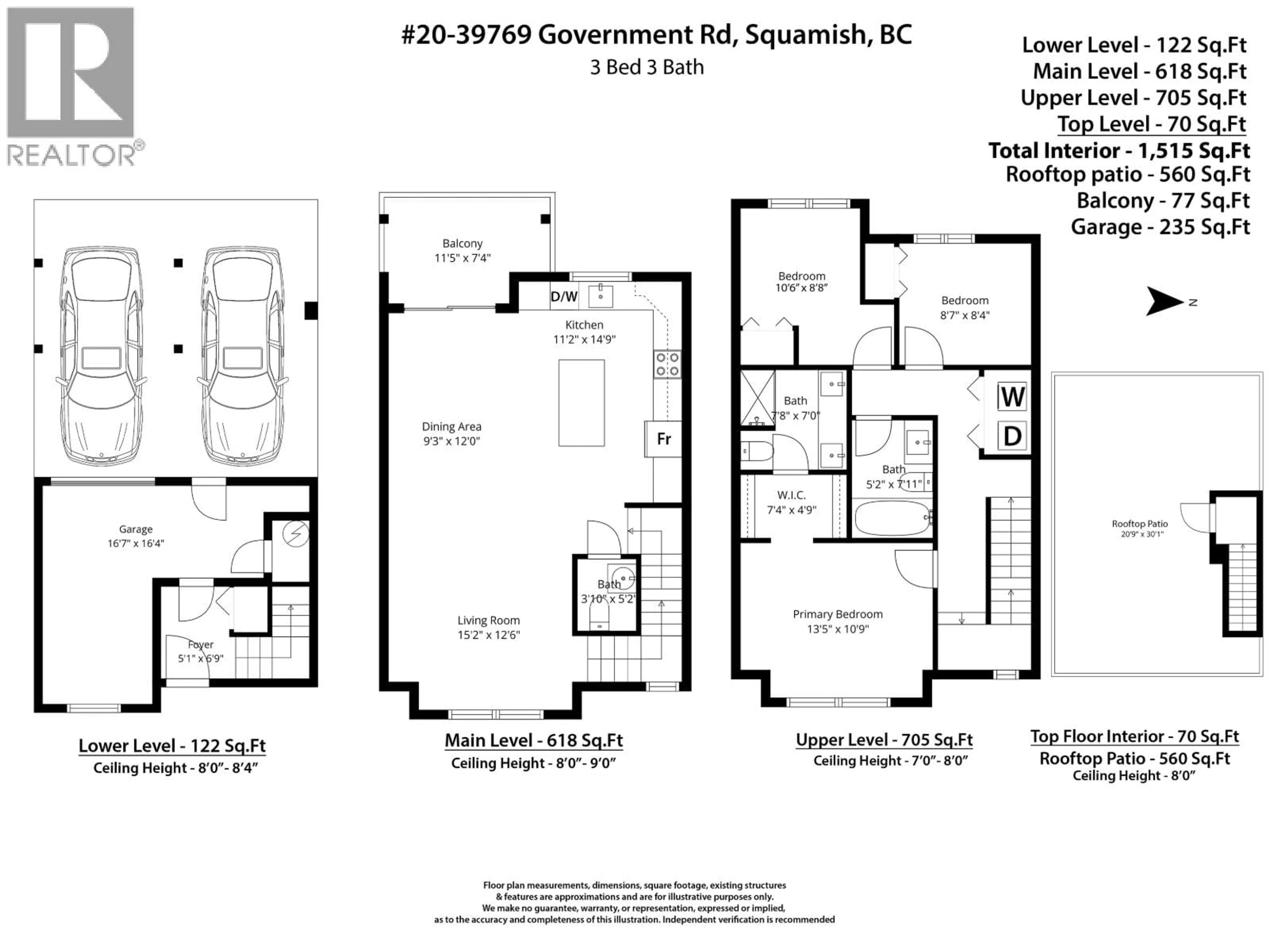 Floor plan for 20 - 39769 GOVERNMENT ROAD, Squamish British Columbia V8B0Z1