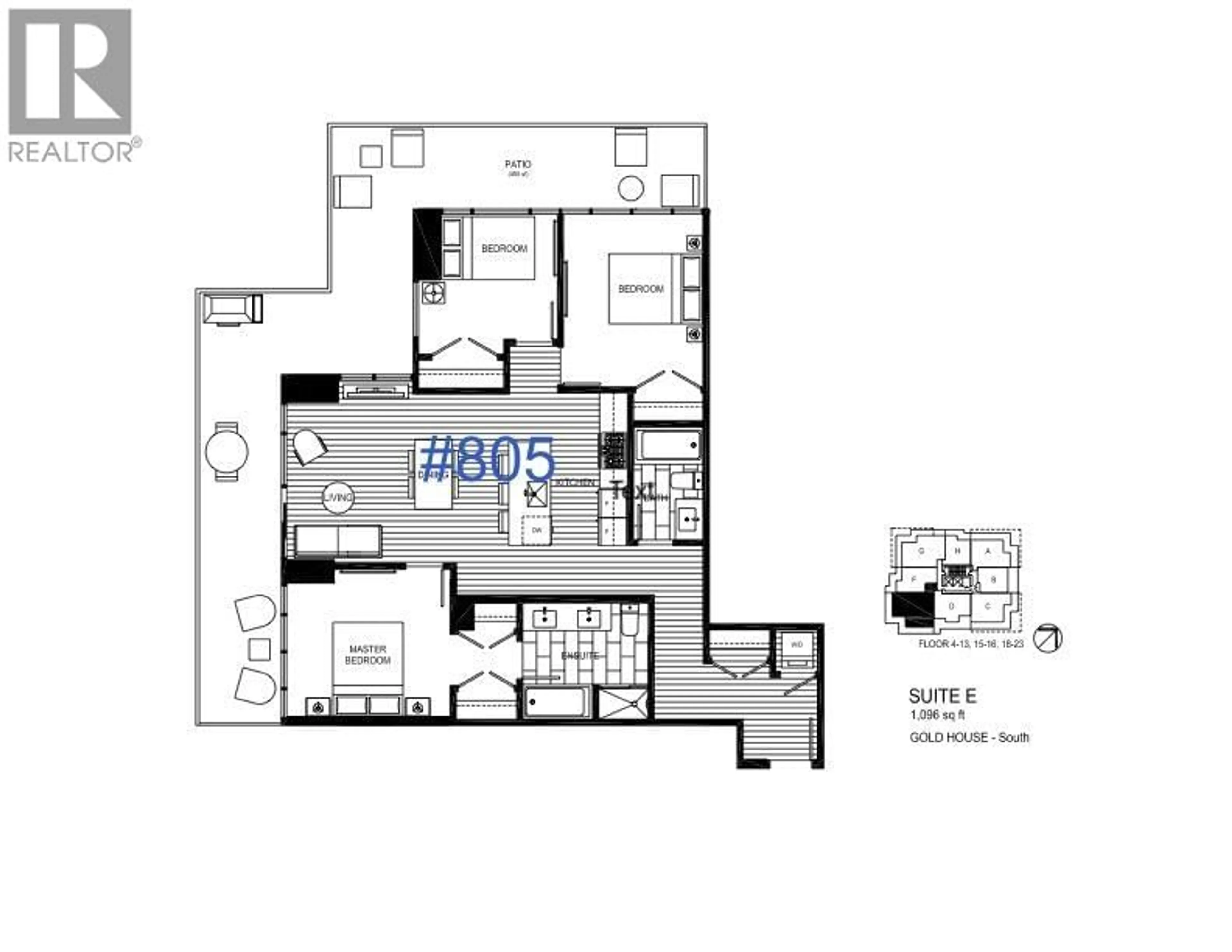 Floor plan for 805 - 6288 CASSIE AVENUE, Burnaby British Columbia V5H0H7