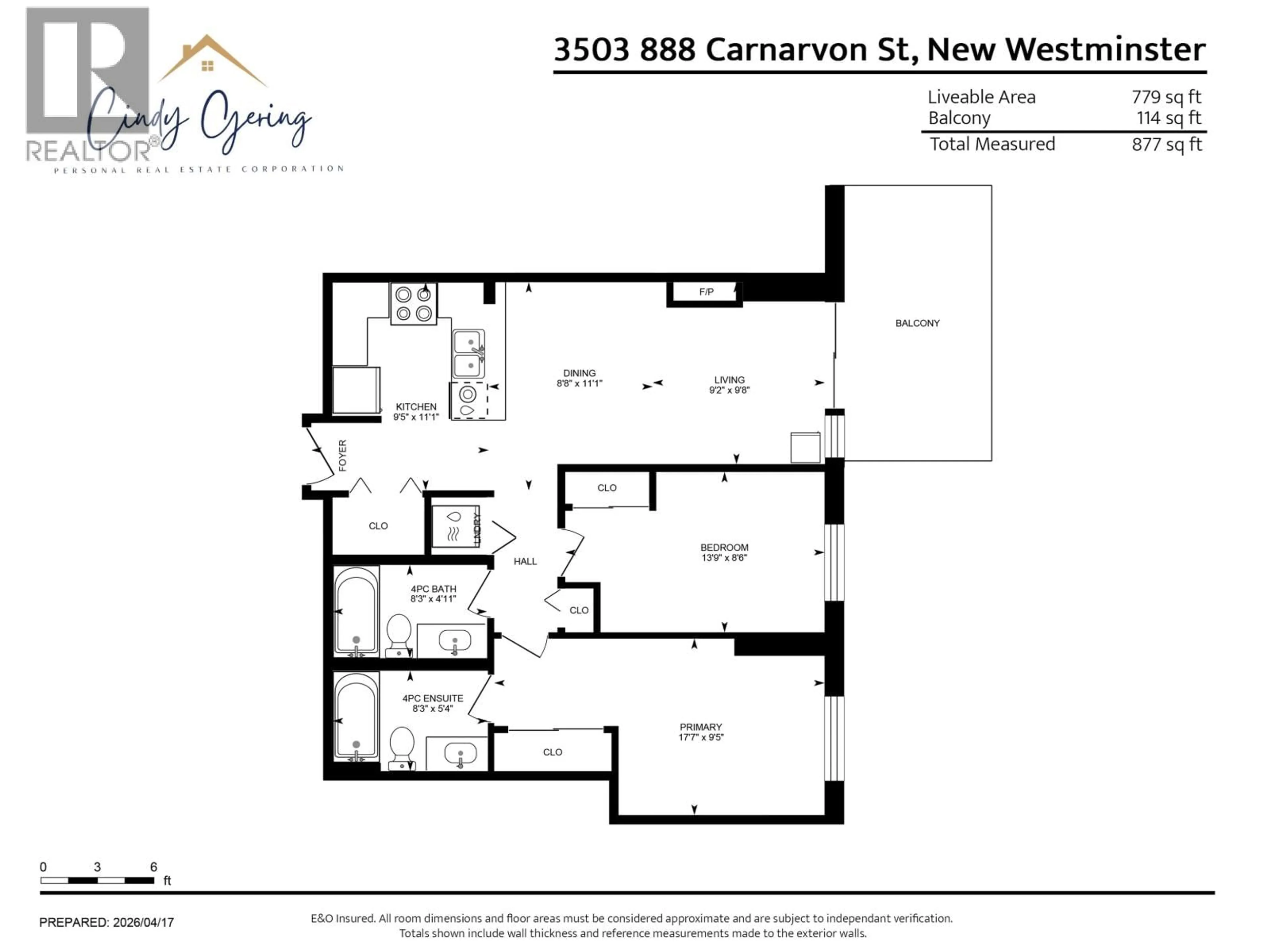 Floor plan for 3503 - 888 CARNARVON STREET, New Westminster British Columbia V3M0C6