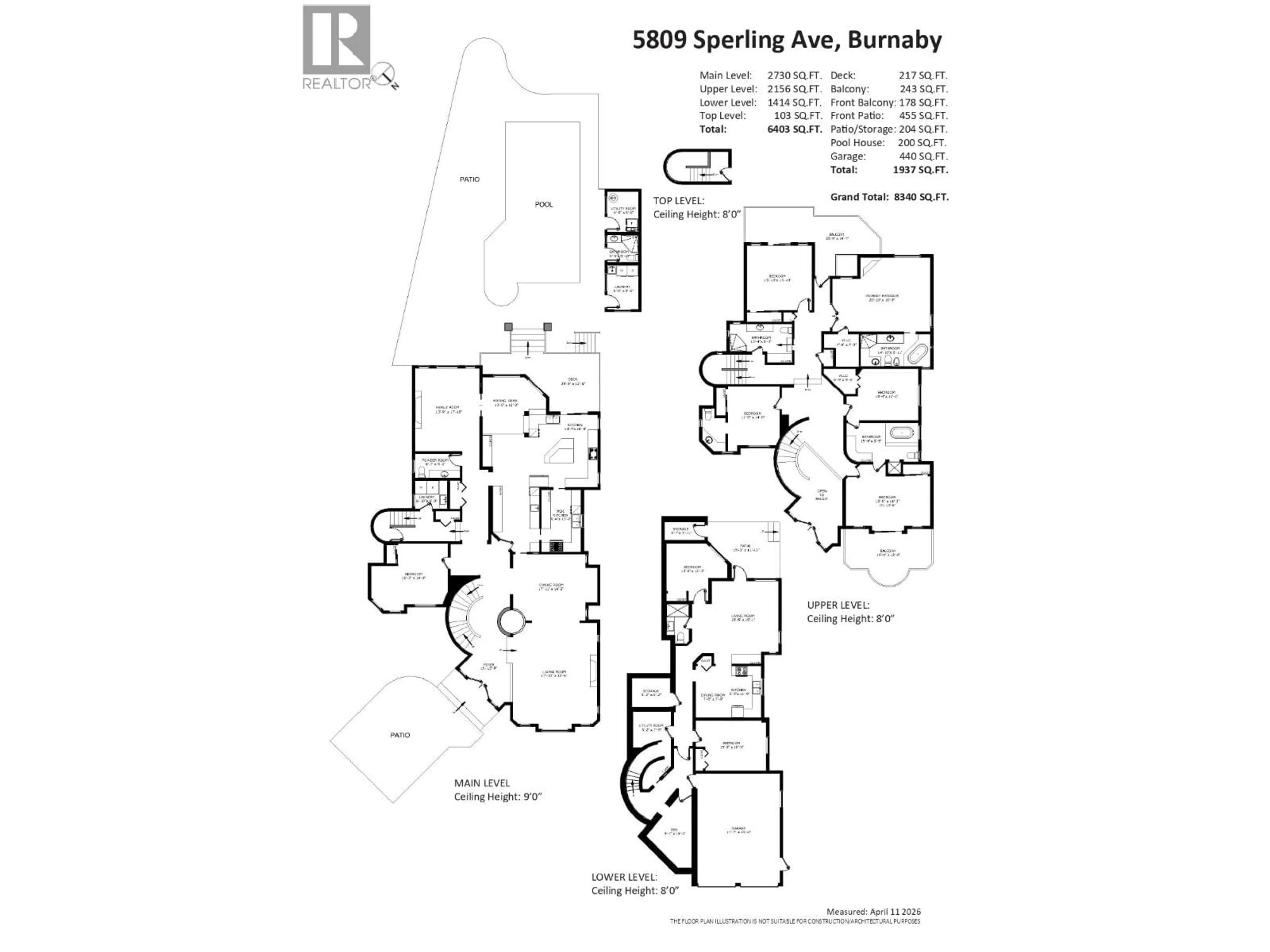 Floor plan for 5809 SPERLING AVENUE, Burnaby British Columbia V5E2T6