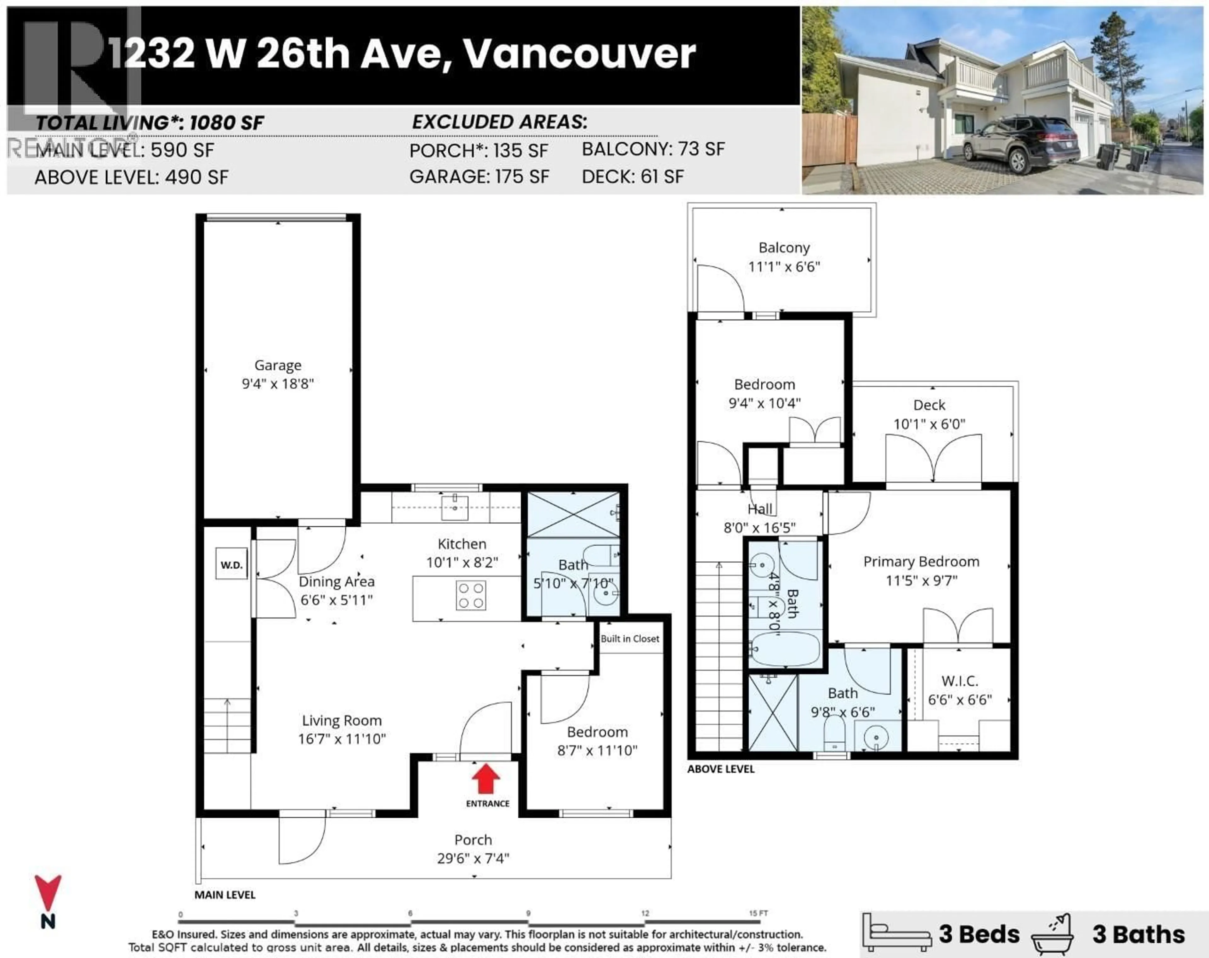 Floor plan for 1232 26TH AVENUE, Vancouver British Columbia V6H2A9