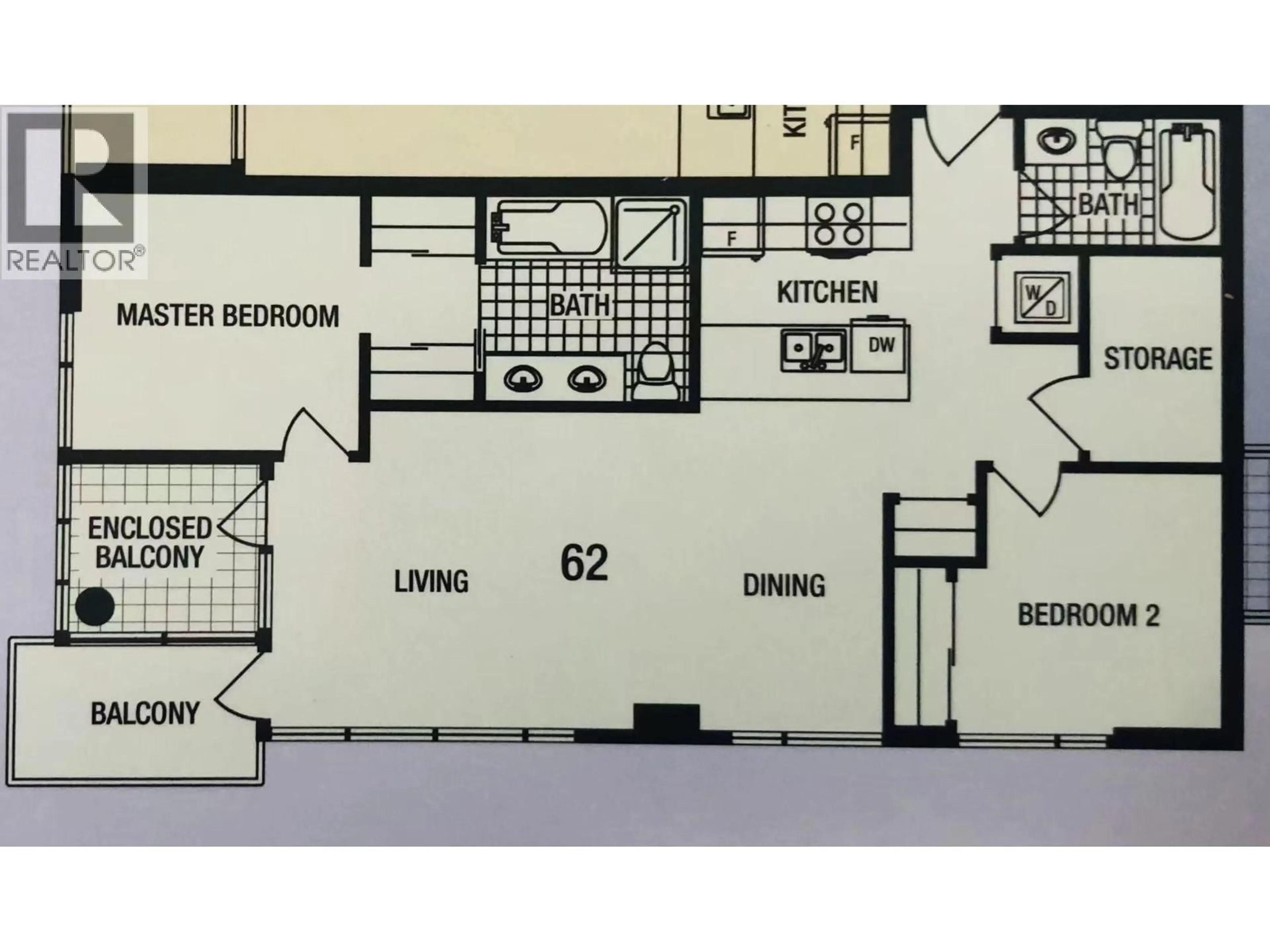 Floor plan for 662 - 2080 BROADWAY, Vancouver British Columbia V6J0C7