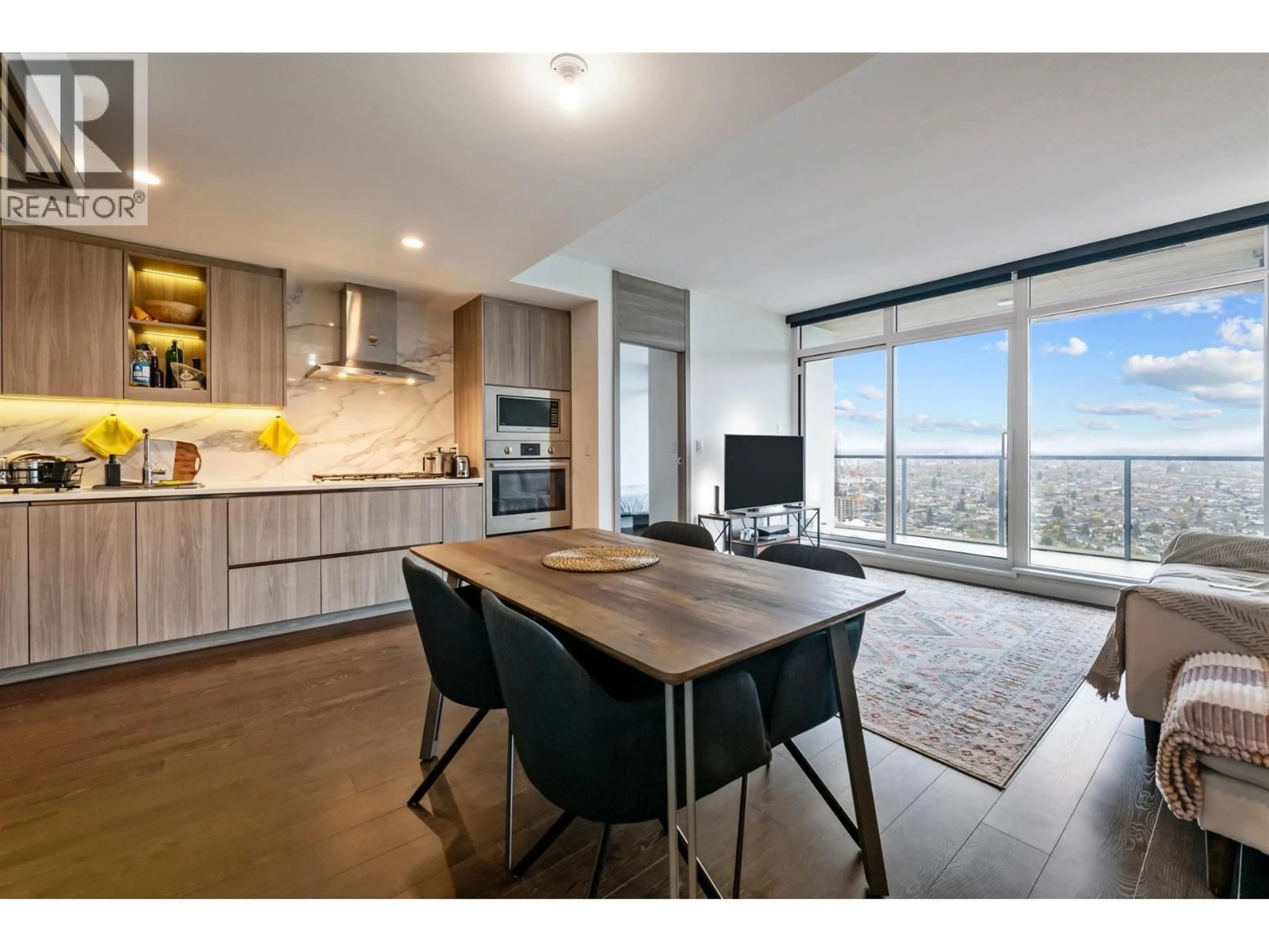 Open concept kitchen, wood/laminate floor for 3803 - 4880 LOUGHEED HIGHWAY, Burnaby British Columbia V5C0N1