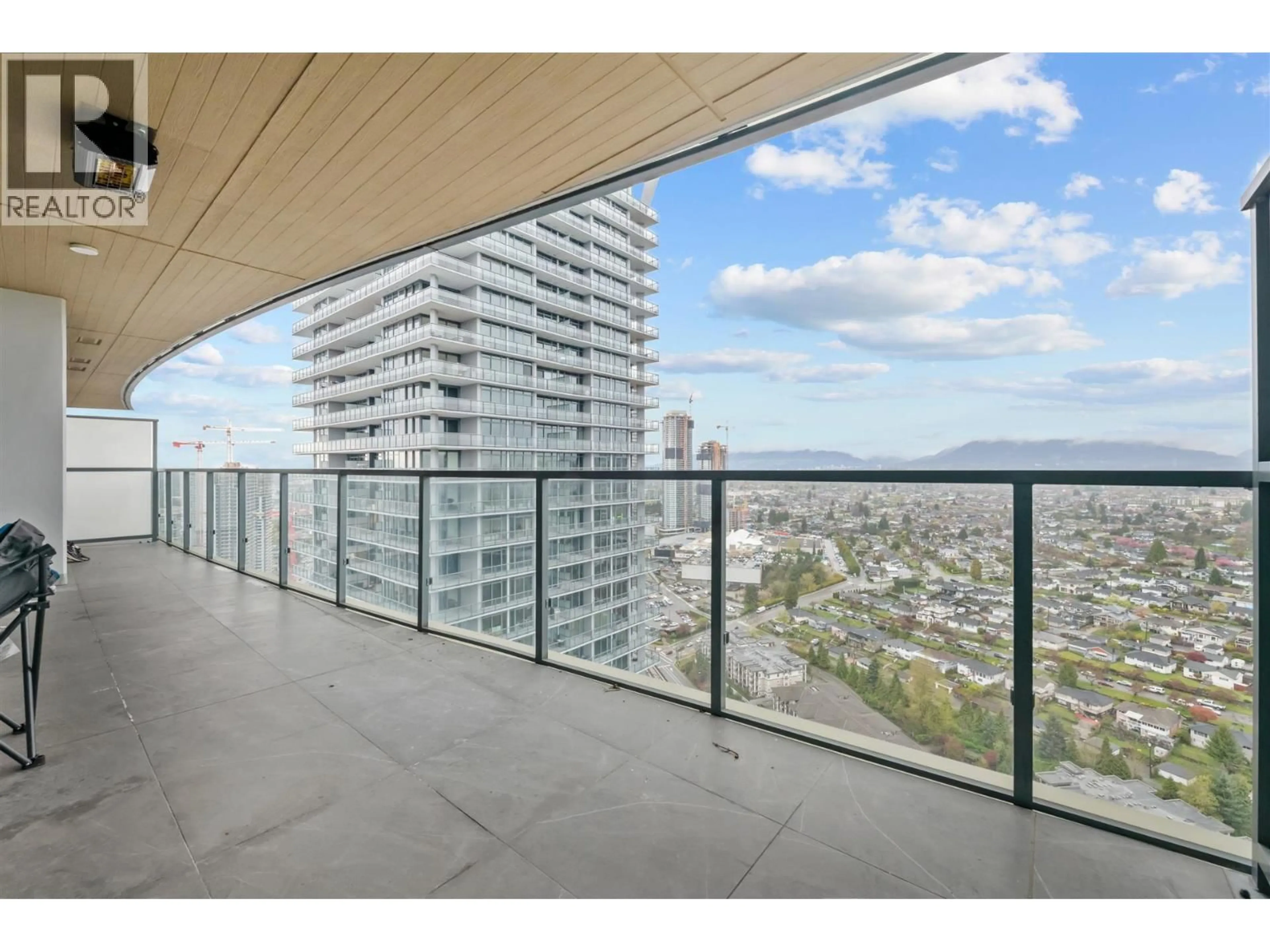 Balcony in the apartment, city buildings view from balcony for 3803 - 4880 LOUGHEED HIGHWAY, Burnaby British Columbia V5C0N1