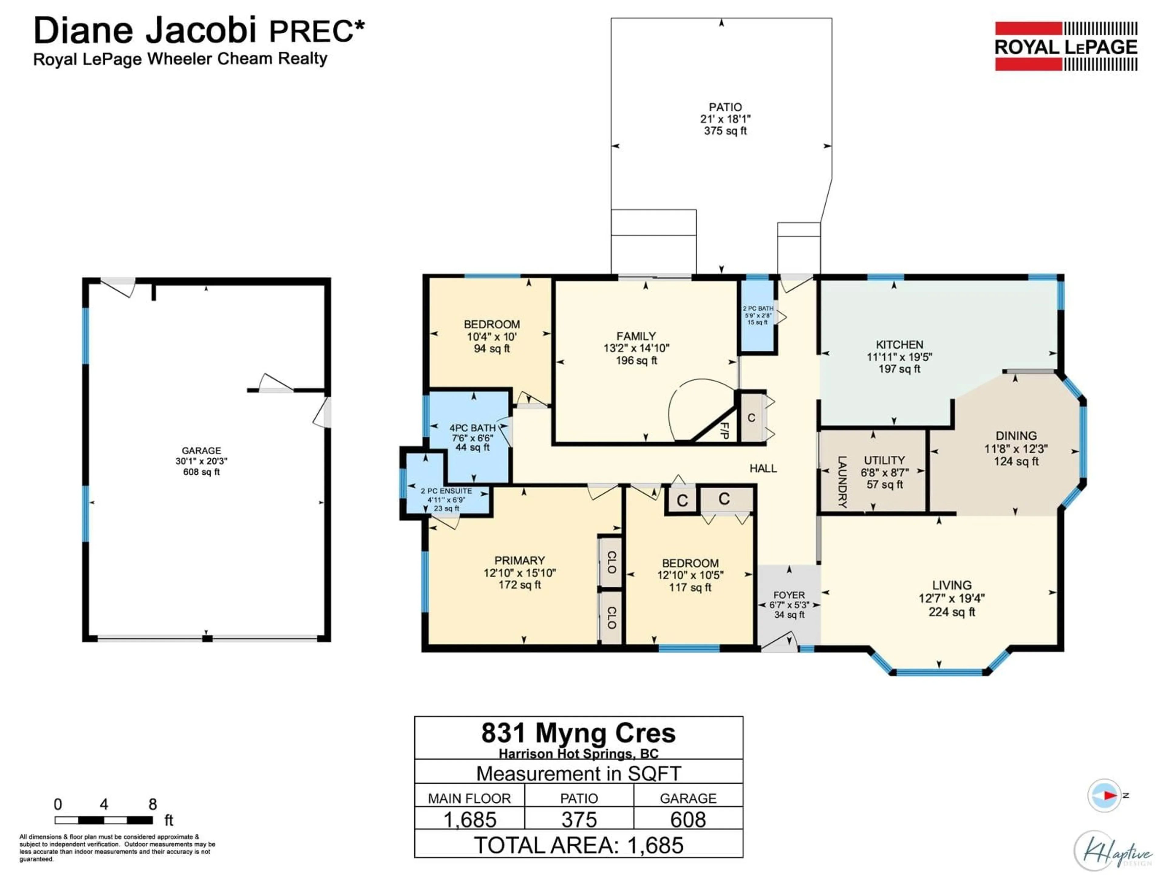 Floor plan for 831 MYNG CRESCENT, Harrison Hot Springs British Columbia V0M1K0