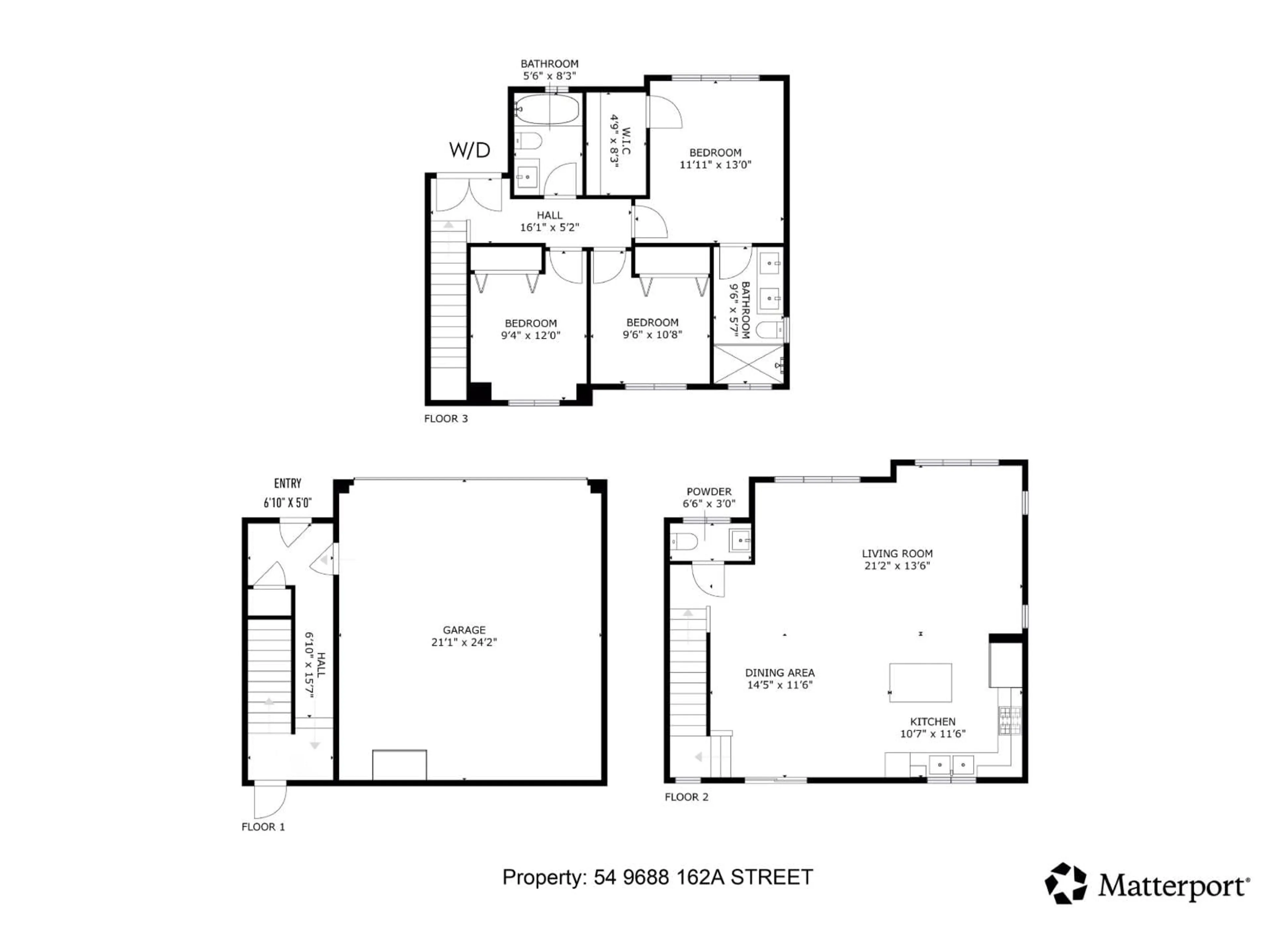 Floor plan for 54 - 9688 162A STREET, Surrey British Columbia V4N6V3