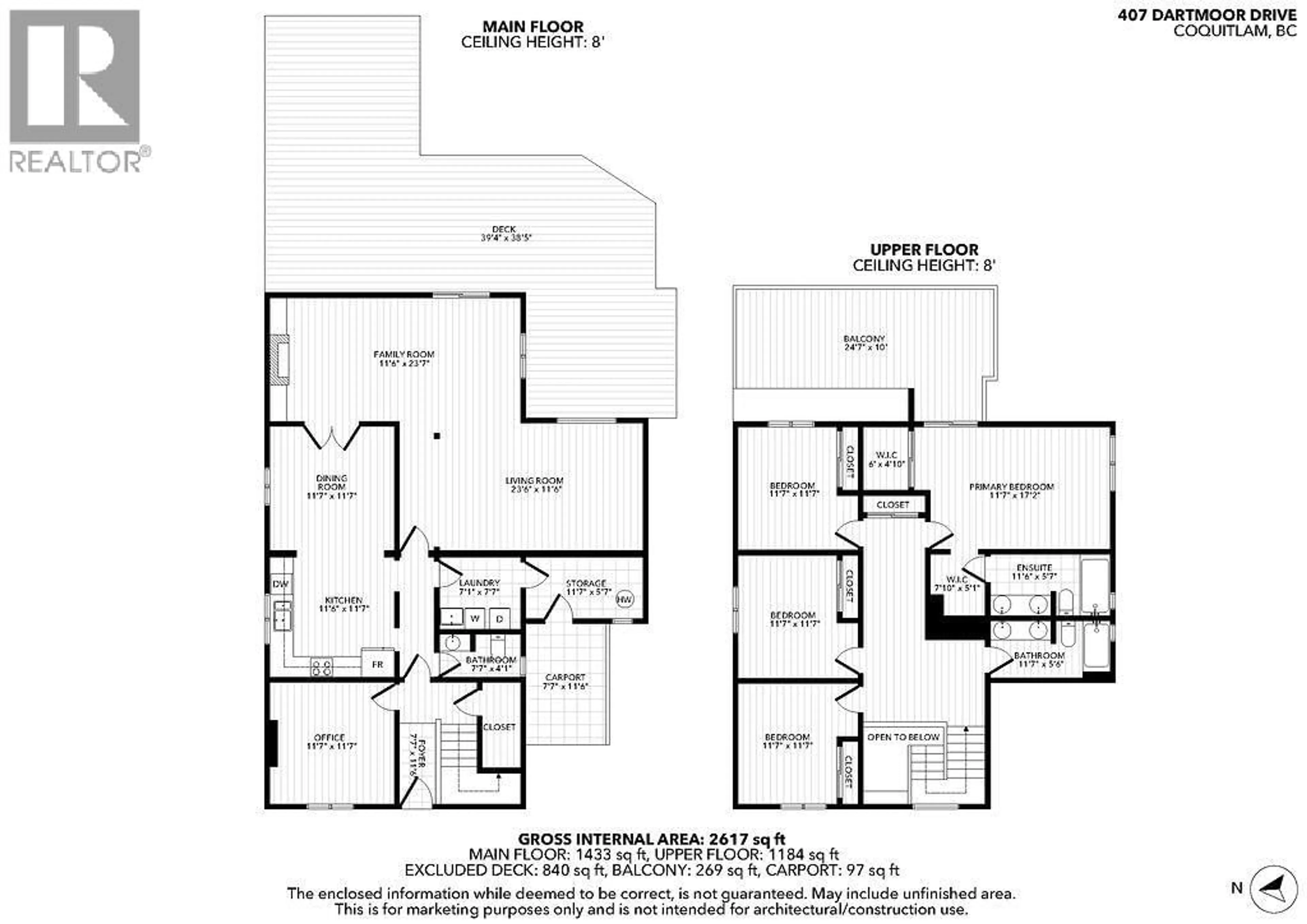 Floor plan for 407 DARTMOOR DRIVE, Coquitlam British Columbia V3K5V3